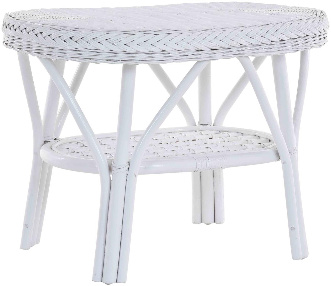 Krines Home Beistelltisch Rattan-Tisch/Ovaler Beistelltisch/Couchtisch Rattantisch Ablage Oval, Oval