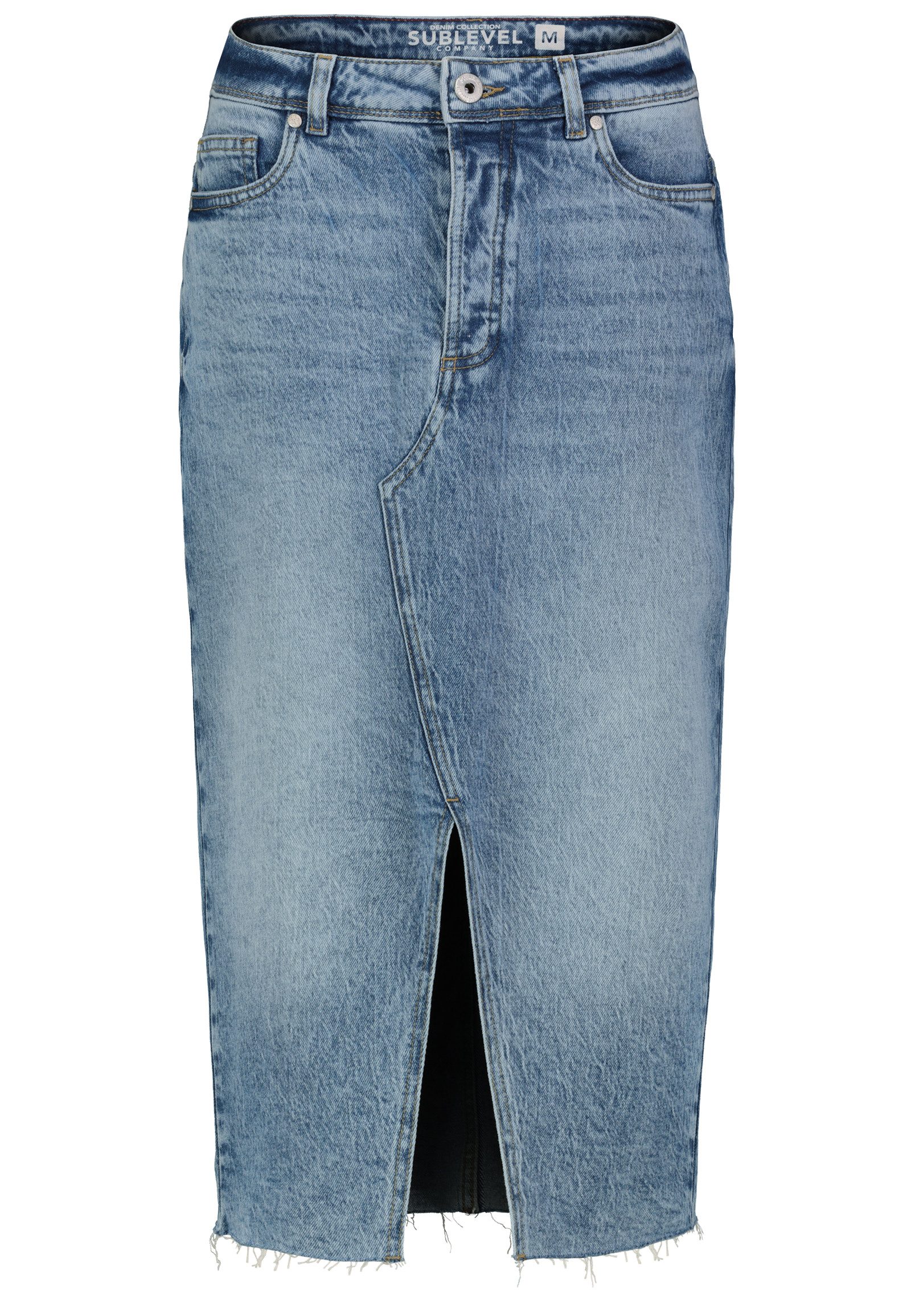 SUBLEVEL Jeansrock Damen Jeans rock Rock MAXI Lange Rock Denim Stretch Vint günstig online kaufen