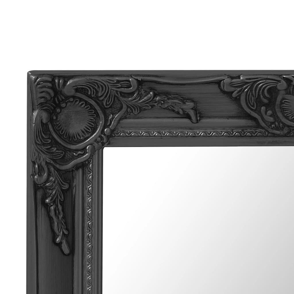 möbelando Barockspiegel 3002665 (BxH: aus 50x50 Schwarz und Glas cm), in Holz