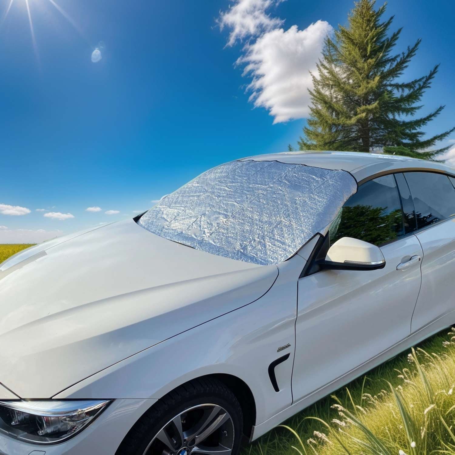 MORRENT Autosonnenschutz Frontscheibenabdeckung UV Sonnenschutz  Windschutzscheibenabdeckung