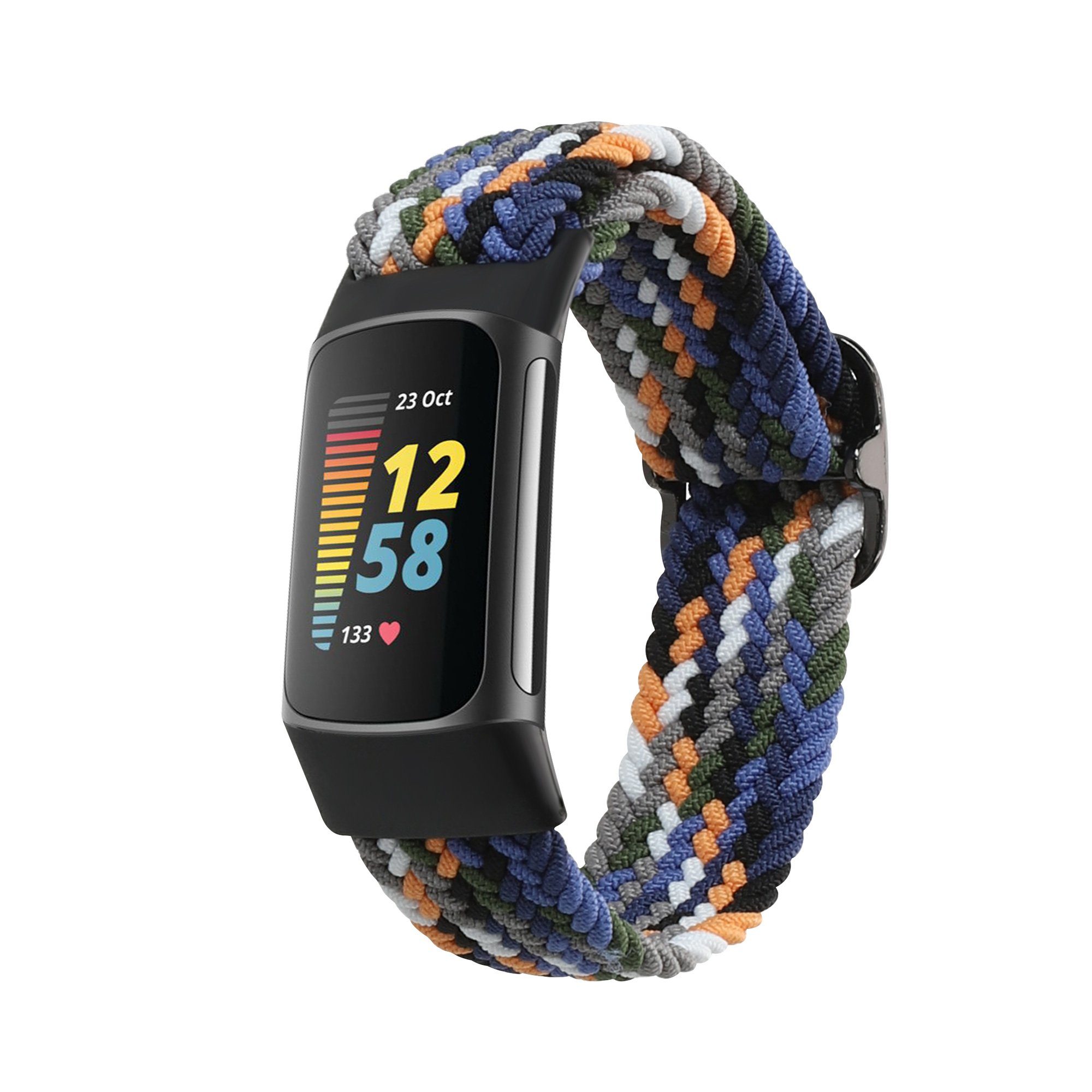 kwmobile Uhrenarmband Armband für Fitbit Charge 5, Nylon Fitnesstracker  Sportarmband Band - Innenmaße von, KOMPATIBEL MIT: Geeignet für Fitbit  Charge