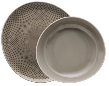 Rosenthal Tafelservice Junto Pearl Grey Tafelset 12tlg, Porzellan