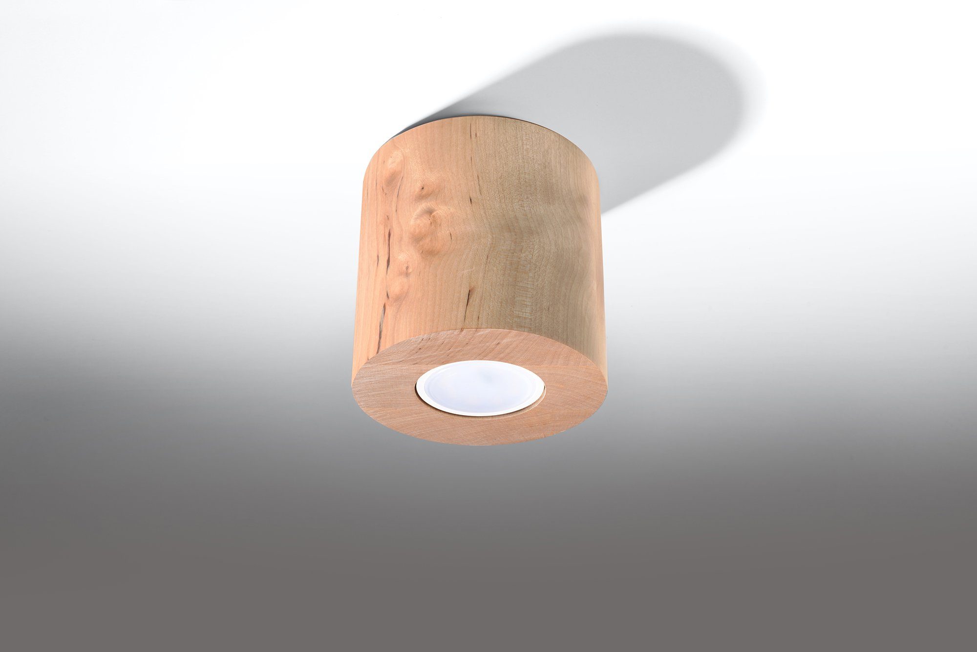 GU10 Leuchtmittel ca. Natural für max. Deckenleuchte Deckenlampe 40 ORBIS Holz, lighting Watt 10x10x10 cm, 1x GU10, Deckenleuchte SOLLUX geeignet