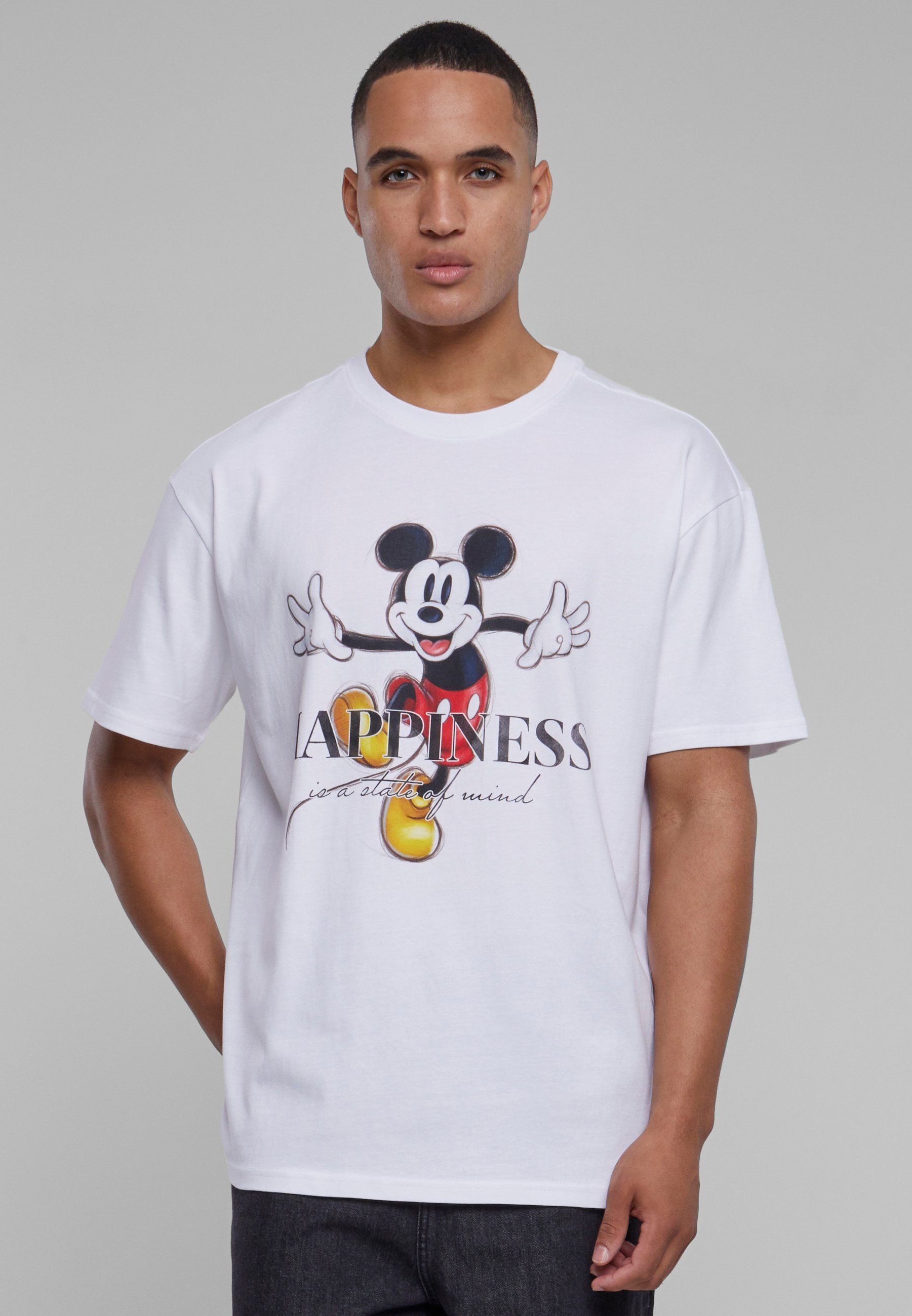 Tee Disney Mickey Mister 100 Unisex by Oversize Upscale T-Shirt Tee Happiness (1-tlg)