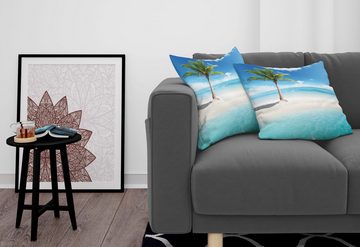 Kissenbezüge Modern Accent Doppelseitiger Digitaldruck, Abakuhaus (2 Stück), Küsten Idyllische Landschaft Sunbeam
