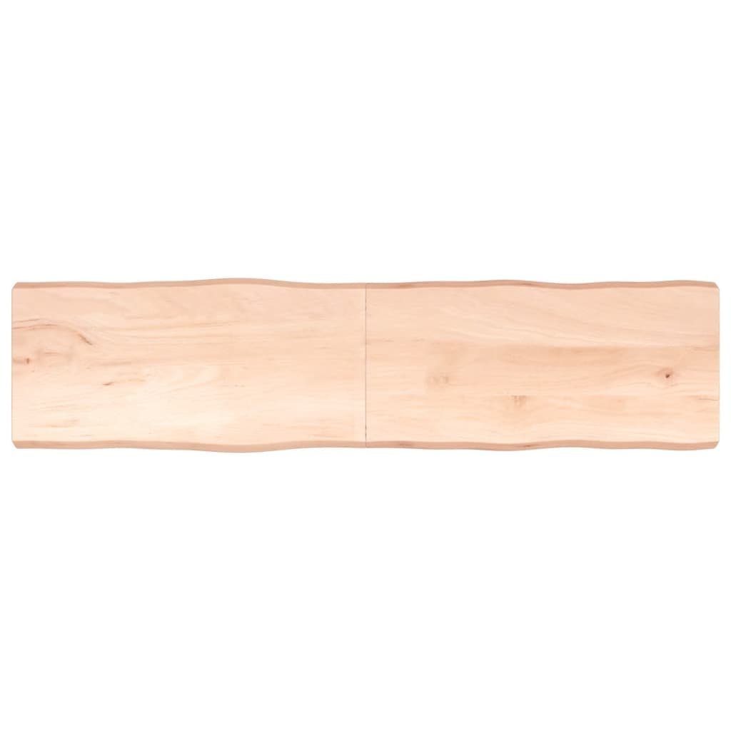furnicato Tischplatte 200x50x(2-6) cm Massivholz Unbehandelt Baumkante (1 St)
