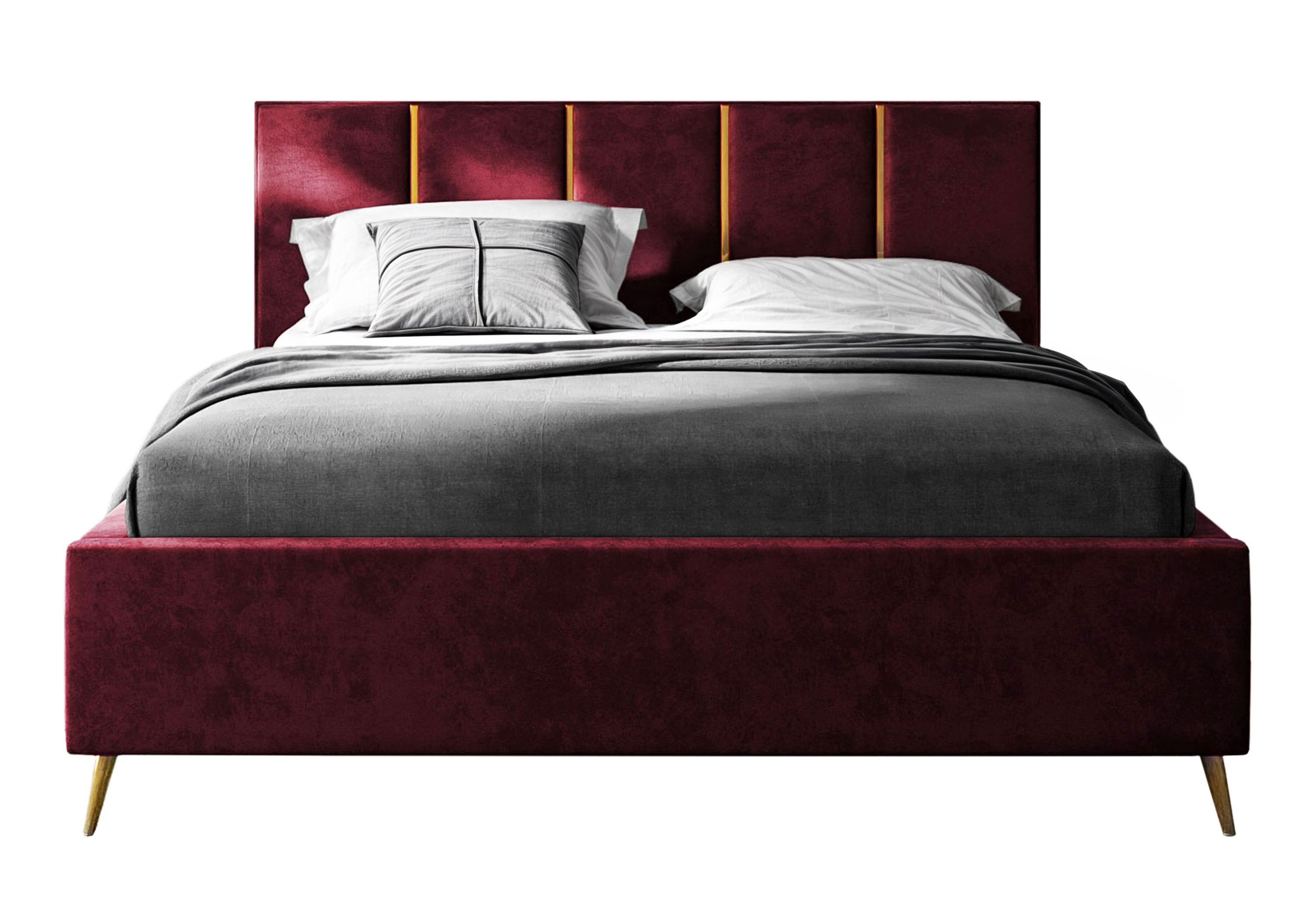 Lookway Polsterbett TIFFANY mit Bettkasten und 105 cm hohem Kopfteil (Bett mit Metallgestell), gepolsterts Kopfteil