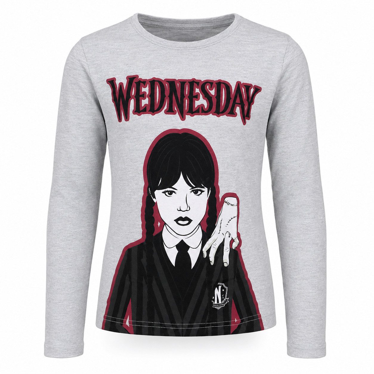 Wednesday Langarmshirt Netflix Wednesday Mädchen Langarmshirt langarm Shirt Gr. 134 bis 164