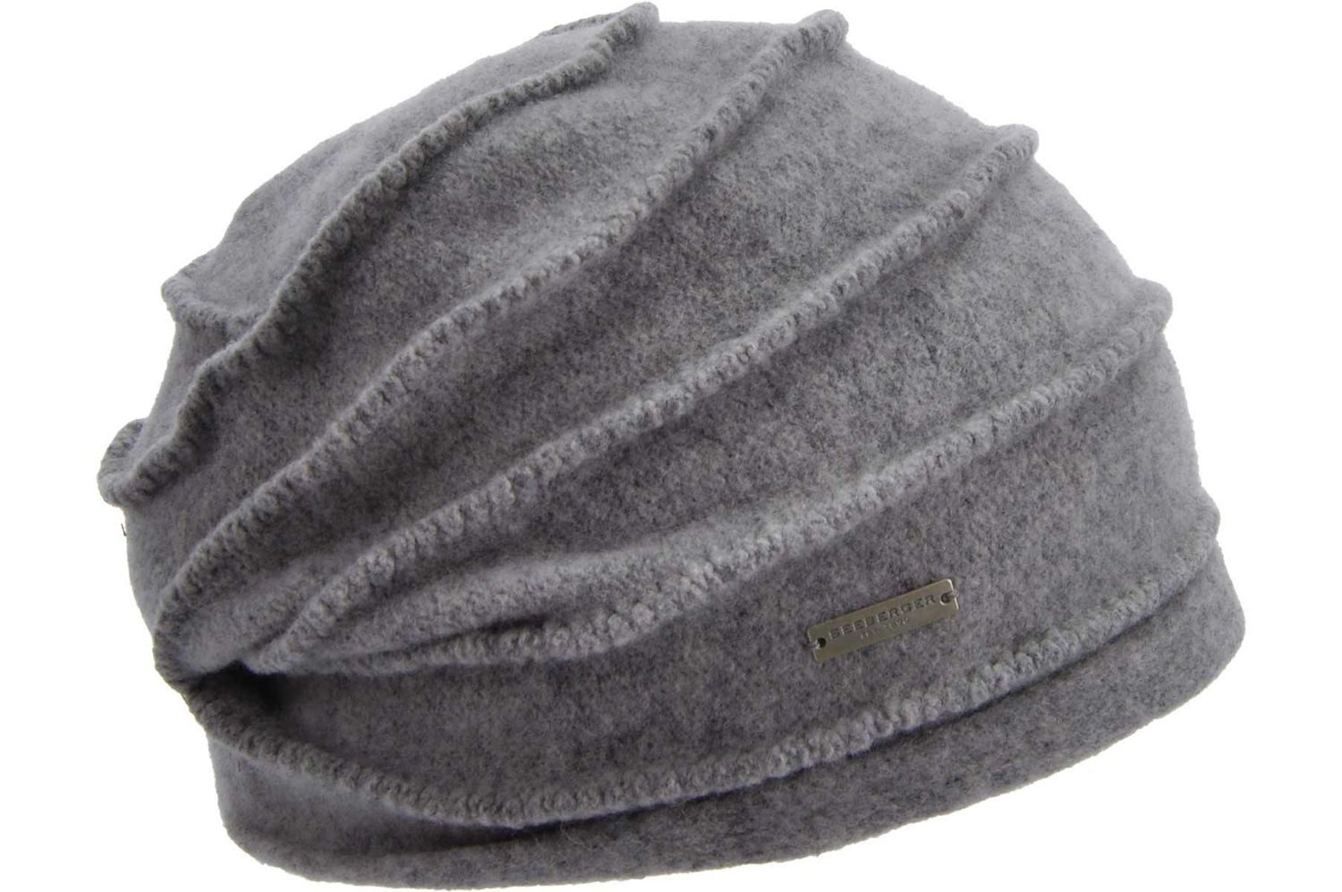 Seeberger Strickmütze Walkmütze aus Schurwolle mit ZickZack-Biesen günstig online kaufen