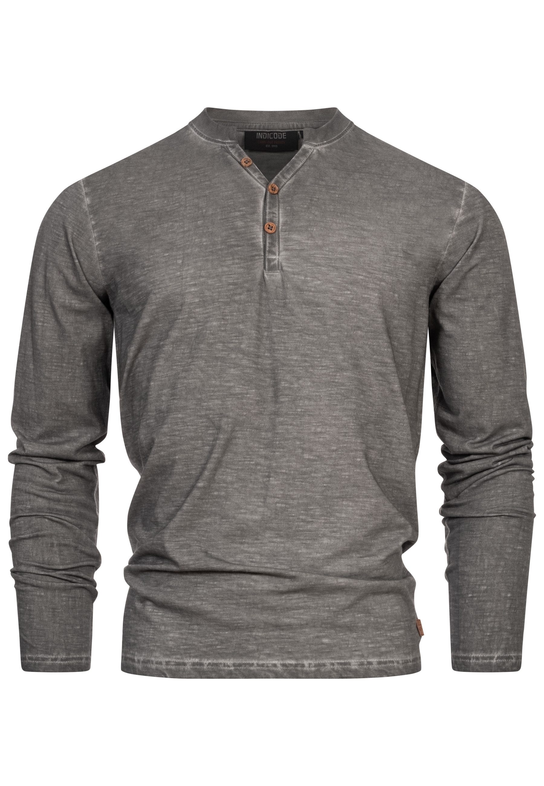 Indicode Langarmshirt Herren INKilsone Shirt Langarm Herrenshirt lässiges L günstig online kaufen