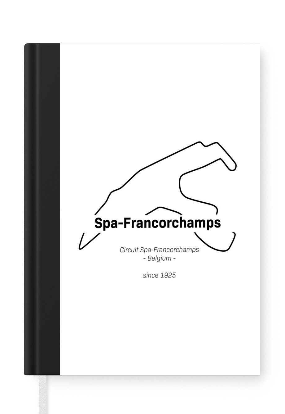 MuchoWow Notizbuch Formel 1 - Spa Francorchamps - Rennstrecke, Journal, Merkzettel, Tagebuch, Notizheft, A5, 98 Seiten, Haushaltsbuch