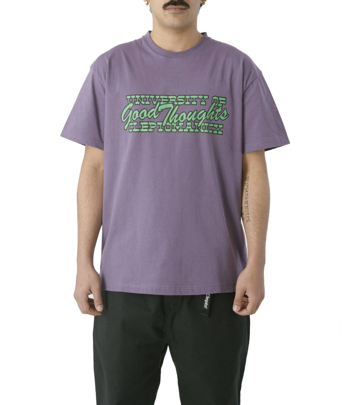 Cleptomanicx T-Shirt T-Shirt Cleptomanicx Boxy Tee University (1-tlg) Großer "Cleptomanicx" Logo-Print auf der Vorderseite