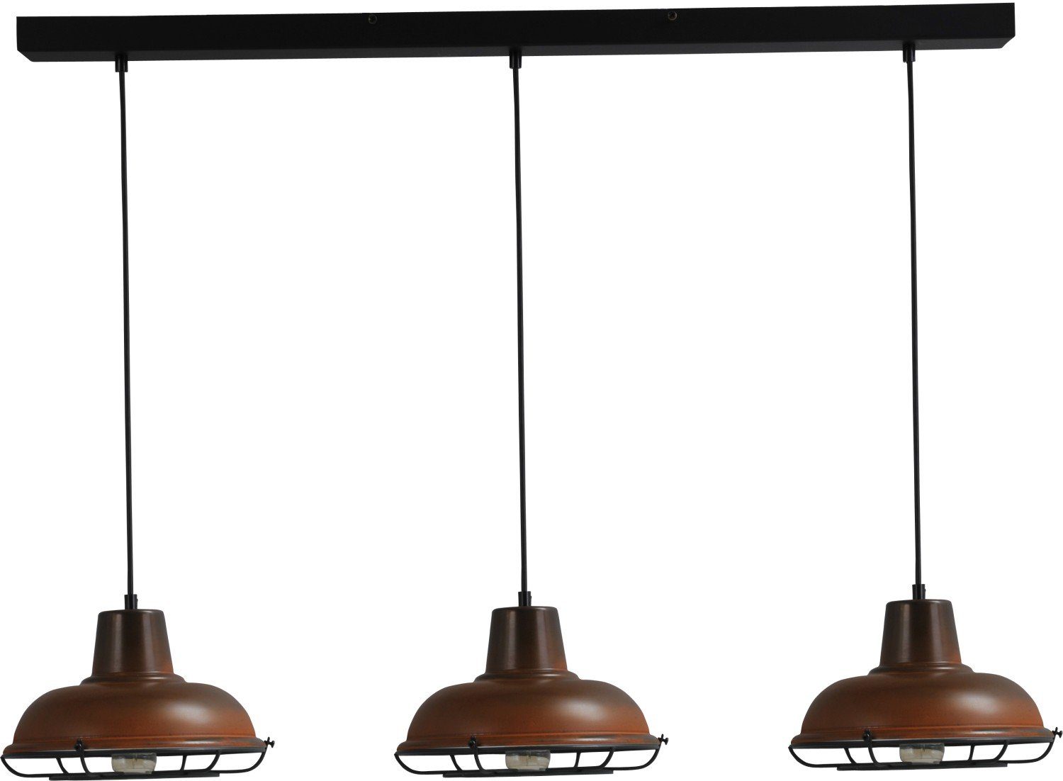 Hängeleuchte CASSIEL, Pendelleuchte Esstisch E27 Küche Hängelampe Licht-Erlebnisse Metall Braun Leuchtmittel, ohne Schwarz