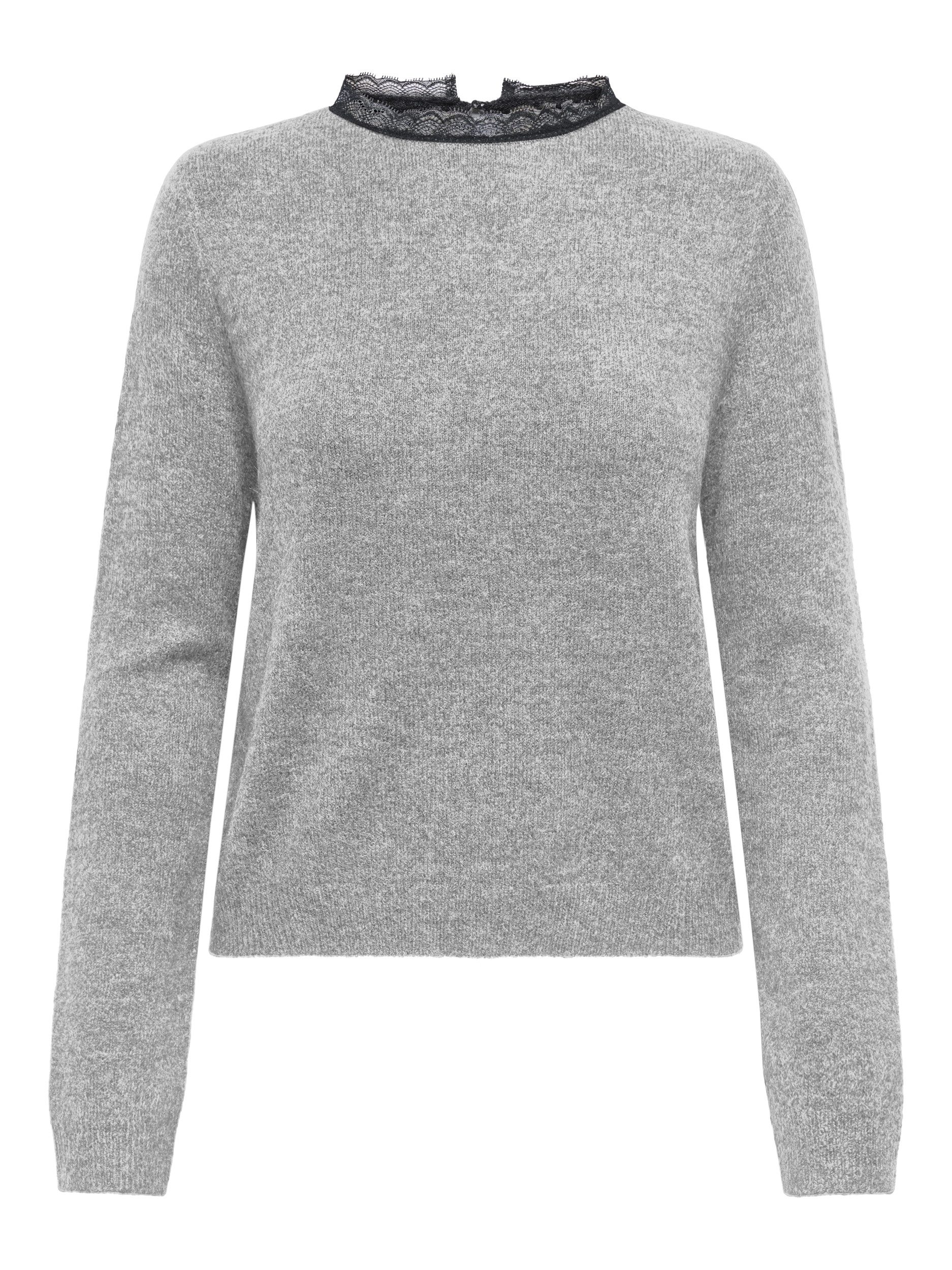 ONLY Strickpullover ONLTAMMY LS LACE MIX O-NECK BF KNT günstig online kaufen