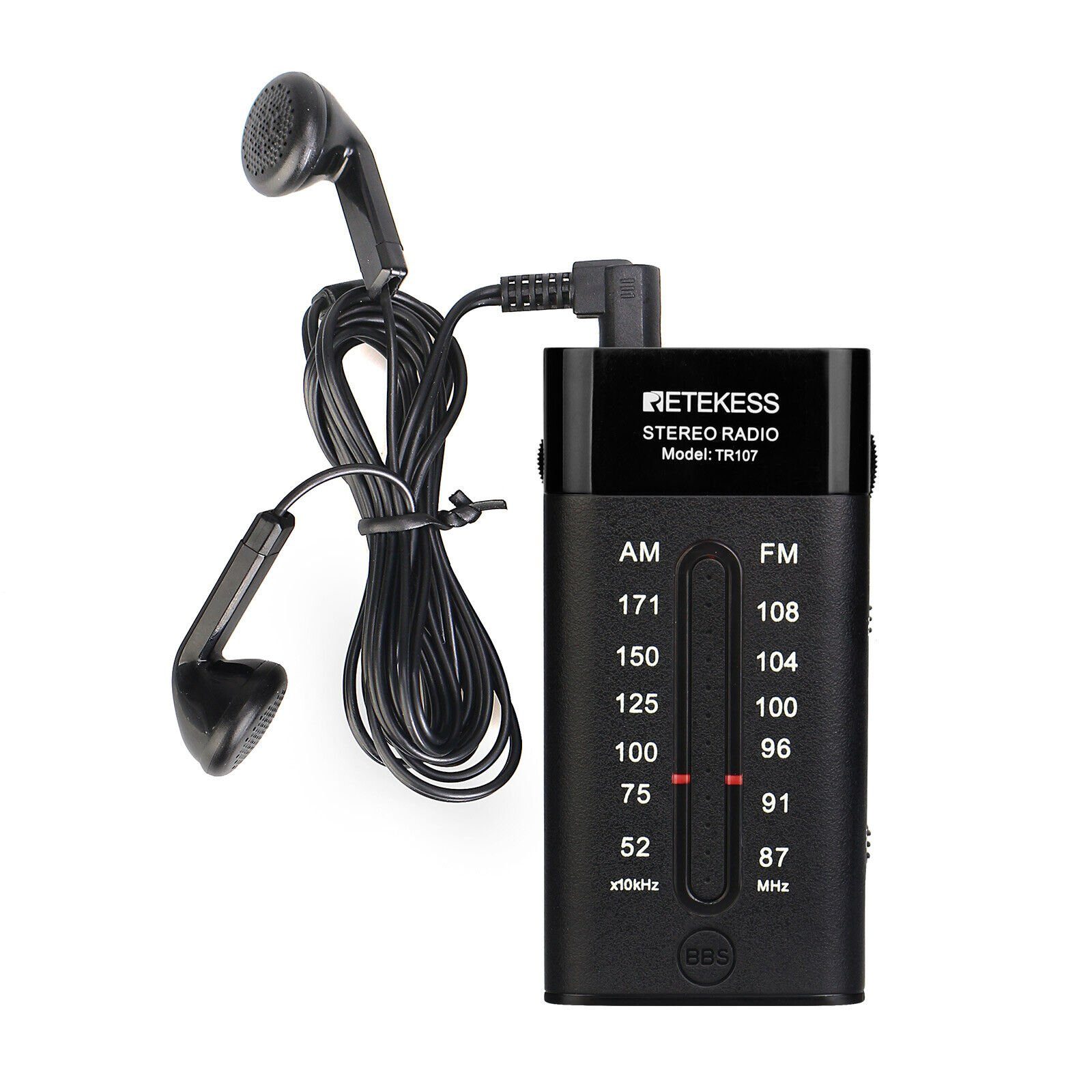 Retekess TR107 Mini Radio Batteriebetrieben mit Kopfhörer Radio (FM  AM-Taschenradio, mit Kopfhörer, Transistorradio-Analog, Zeigerabstimmung)