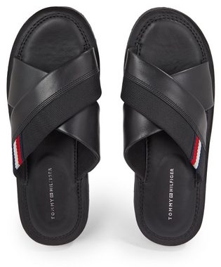 Tommy Hilfiger CORE HILFIGER LTH CRISS C SANDAL Pantolette, Sommerschuh, Schlappen, Poolslides, in lässigem Style