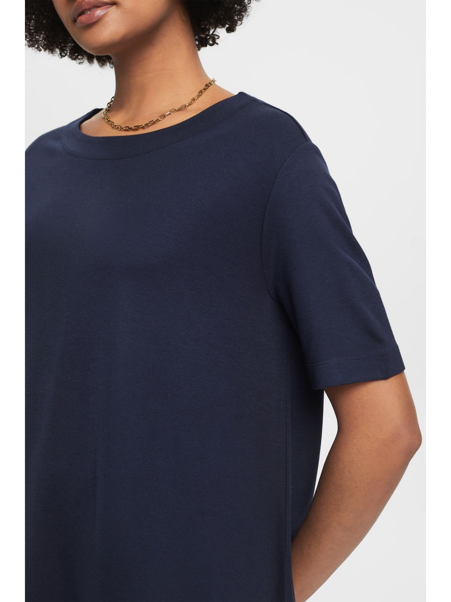 T-Shirt-Kleid Esprit Minikleid Jersey aus NAVY