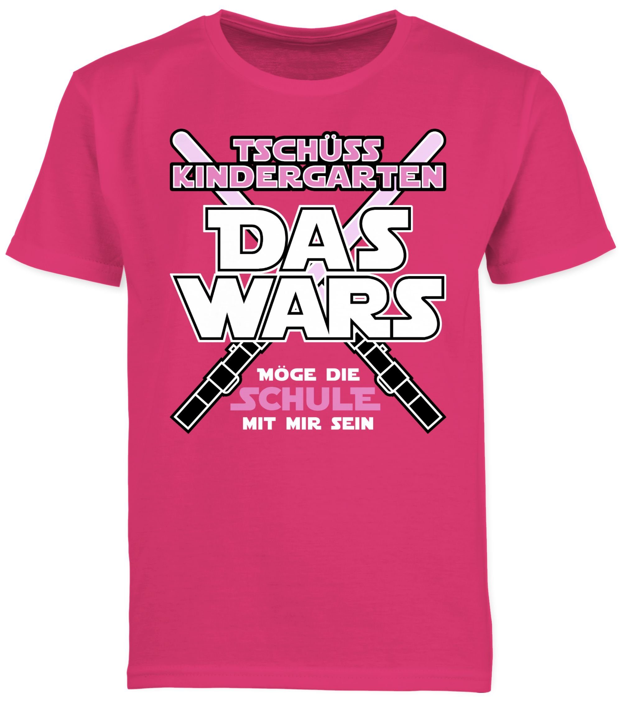 Shirtracer T-Shirt Das Wars Kindergarten Rosa Einschulung Junge Schulanfang Geschenke 2 Fuchsia