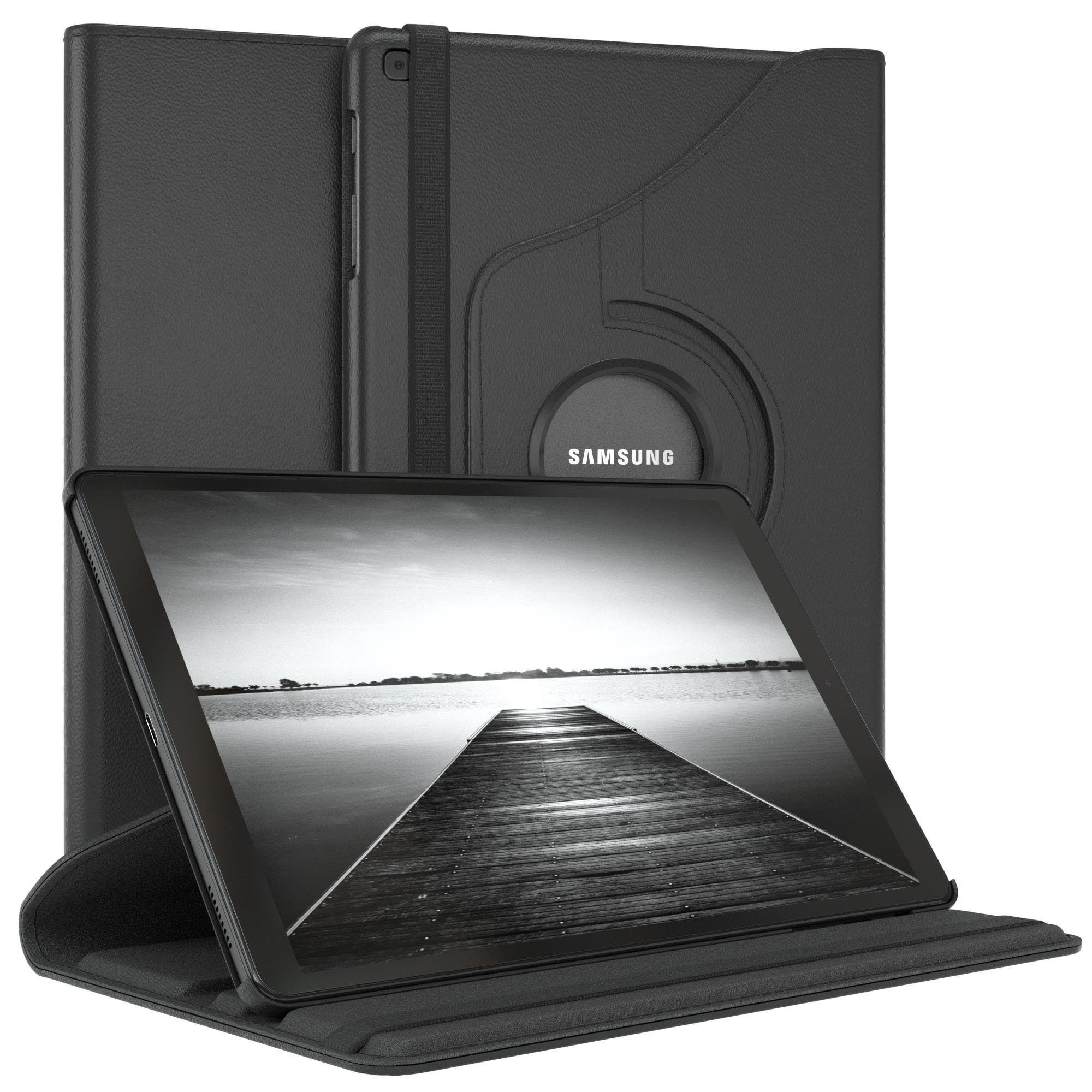 EAZY CASE Tablet-Hülle Rotation Case Samsung Galaxy Tab A 10.1 10,1 Zoll, Hülle 360° drehbar mit Standfunktion Etui Anti-Kratz Tasche Schwarz