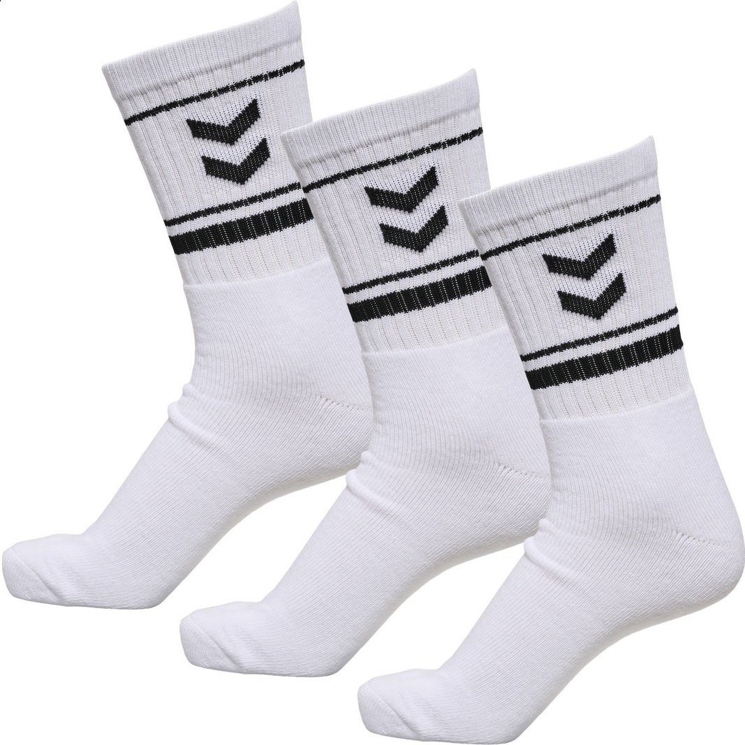 hummel Sportsocken hmlSTRIPE Crew weiss/schwarz - 3 Paar günstig online kaufen