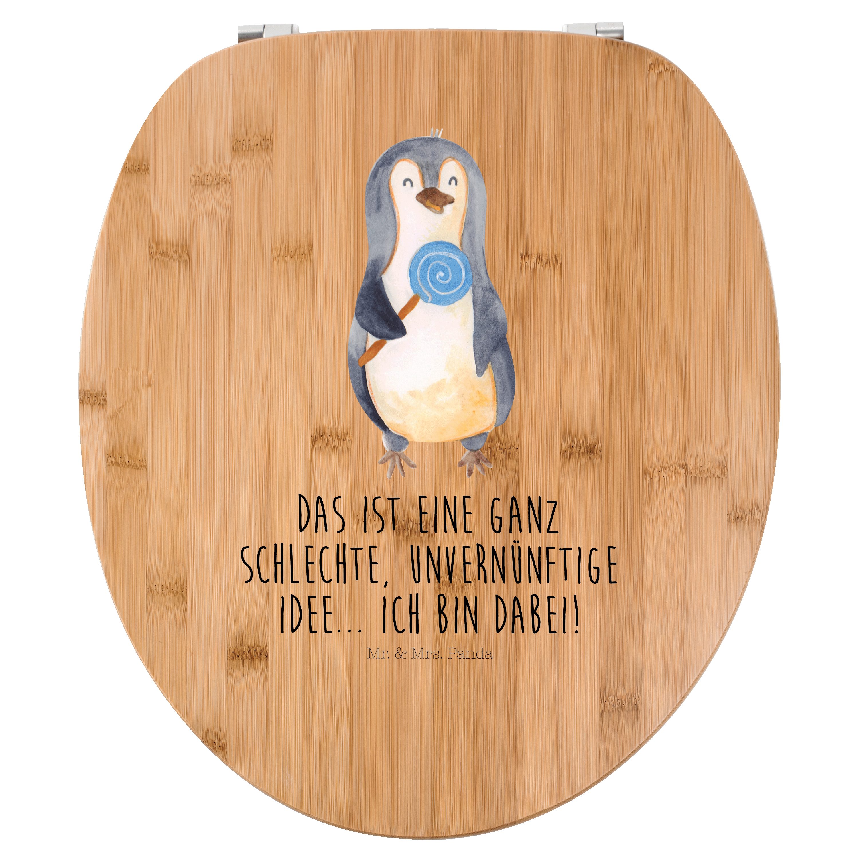 WC-Sitz Pinguin Lolli - Transparent - Geschenk, Toilette, Süßigkeiten, Klodec