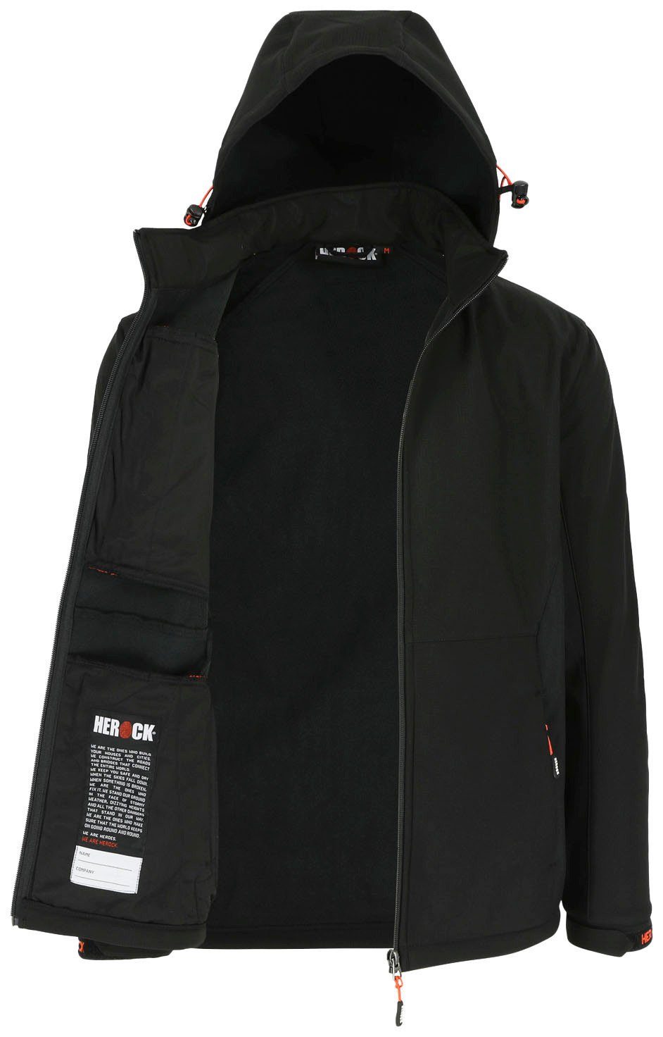 Herock Softshelljacke Trystan Softshell-Jacke Wasserabweisend, winddicht, Thermo-Softshell, abtrennbare Kapuze