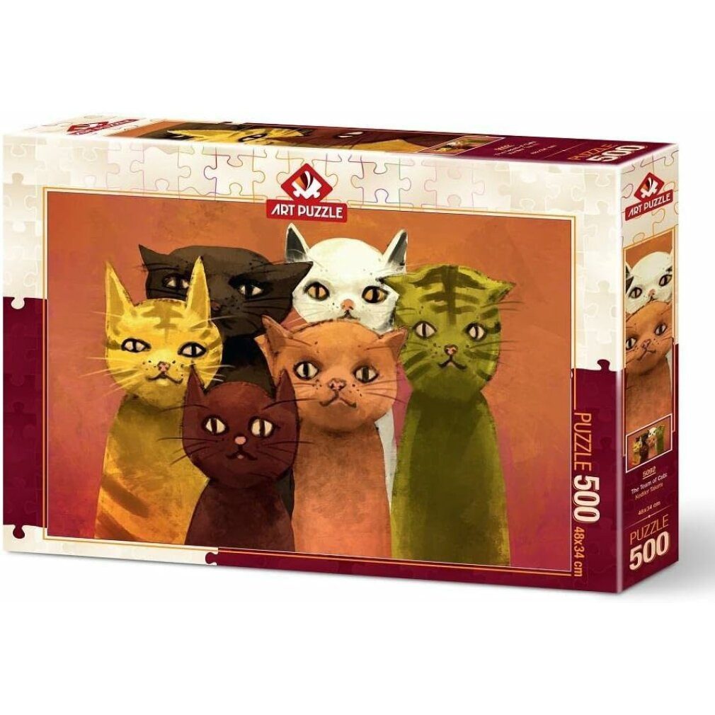 ART PUZZLE Puzzle Katzenteam 500 Teile, Puzzleteile