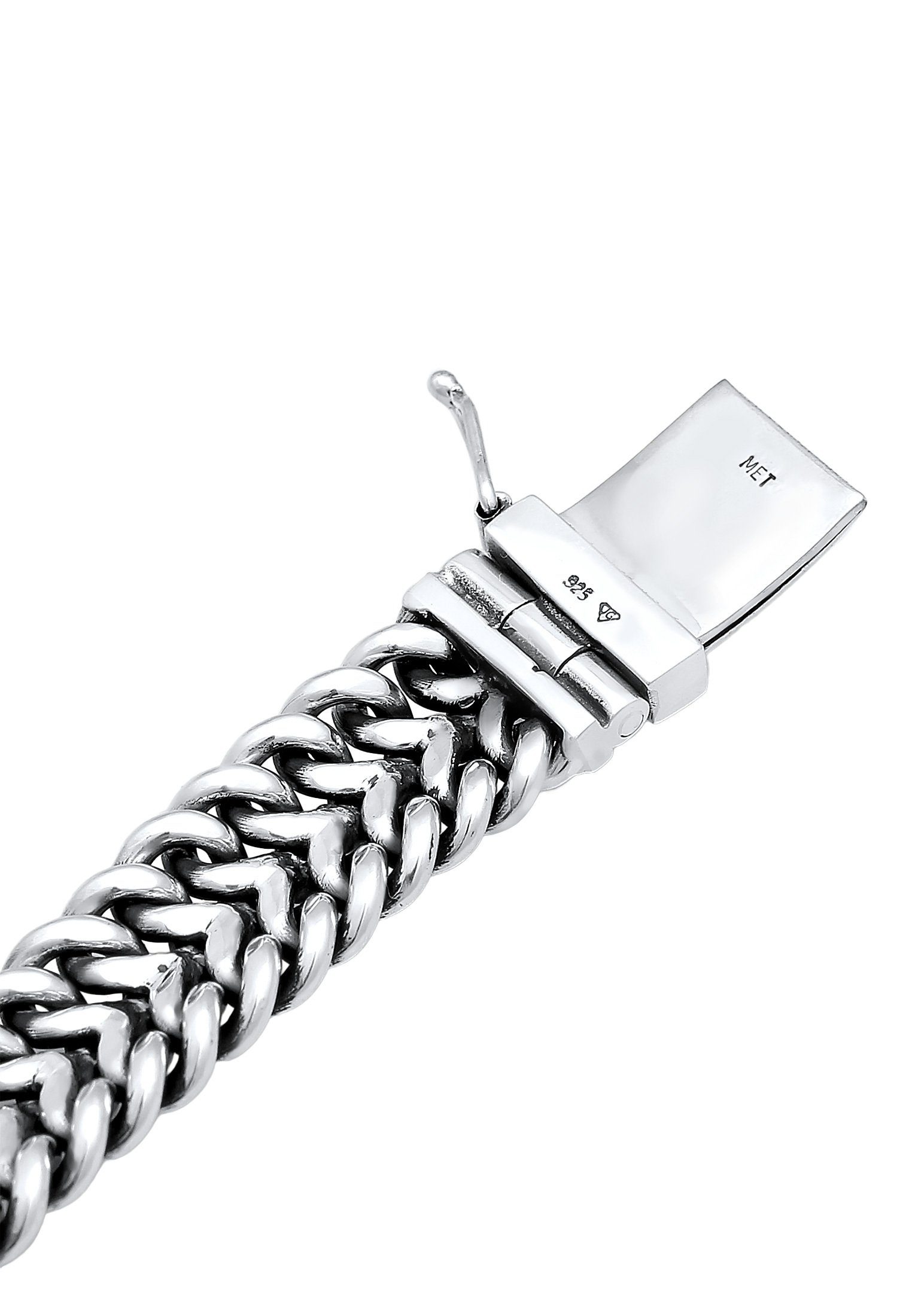 Kuzzoi Armband Herren Panzerarmband Gliederkette 925er Silber