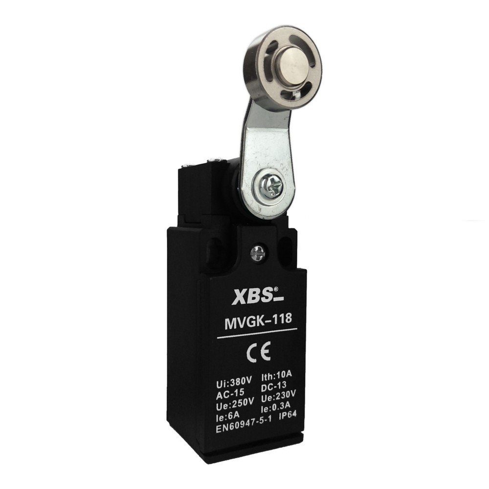 XBS Schalter Positionsschalter mit Rollenhebel 1NC/1NO Grenztaster Tor Antrieb (1-St)