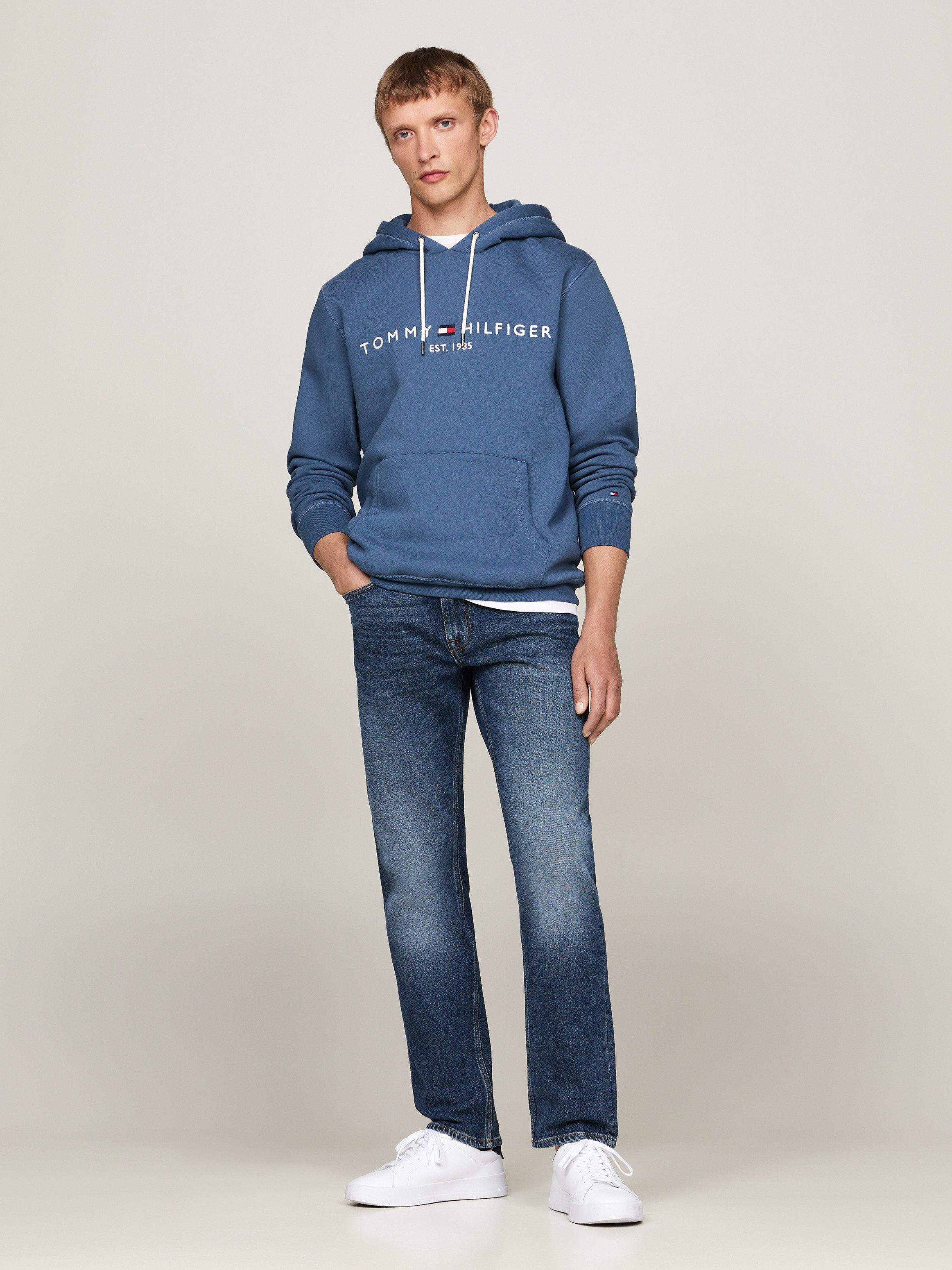 Tommy Hilfiger Kapuzensweatshirt TOMMY LOGO unifarben, casual, regular fit, Baumwollmix, Kapuze – Bild 3 von 5
