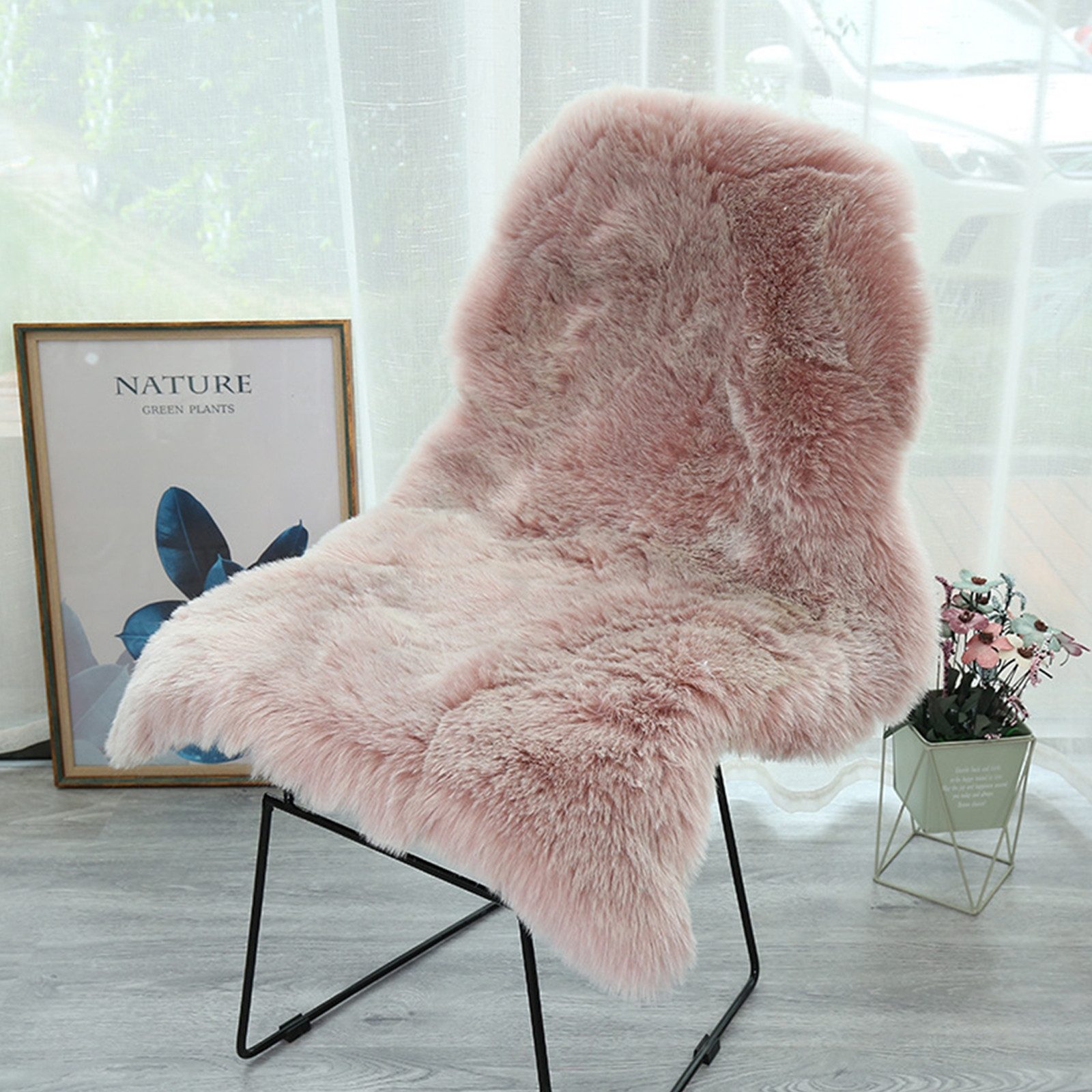 OKWISH Fellteppich Hochflor Teppich Wohnzimmerteppich Schlafzimmerteppich, günstig online kaufen