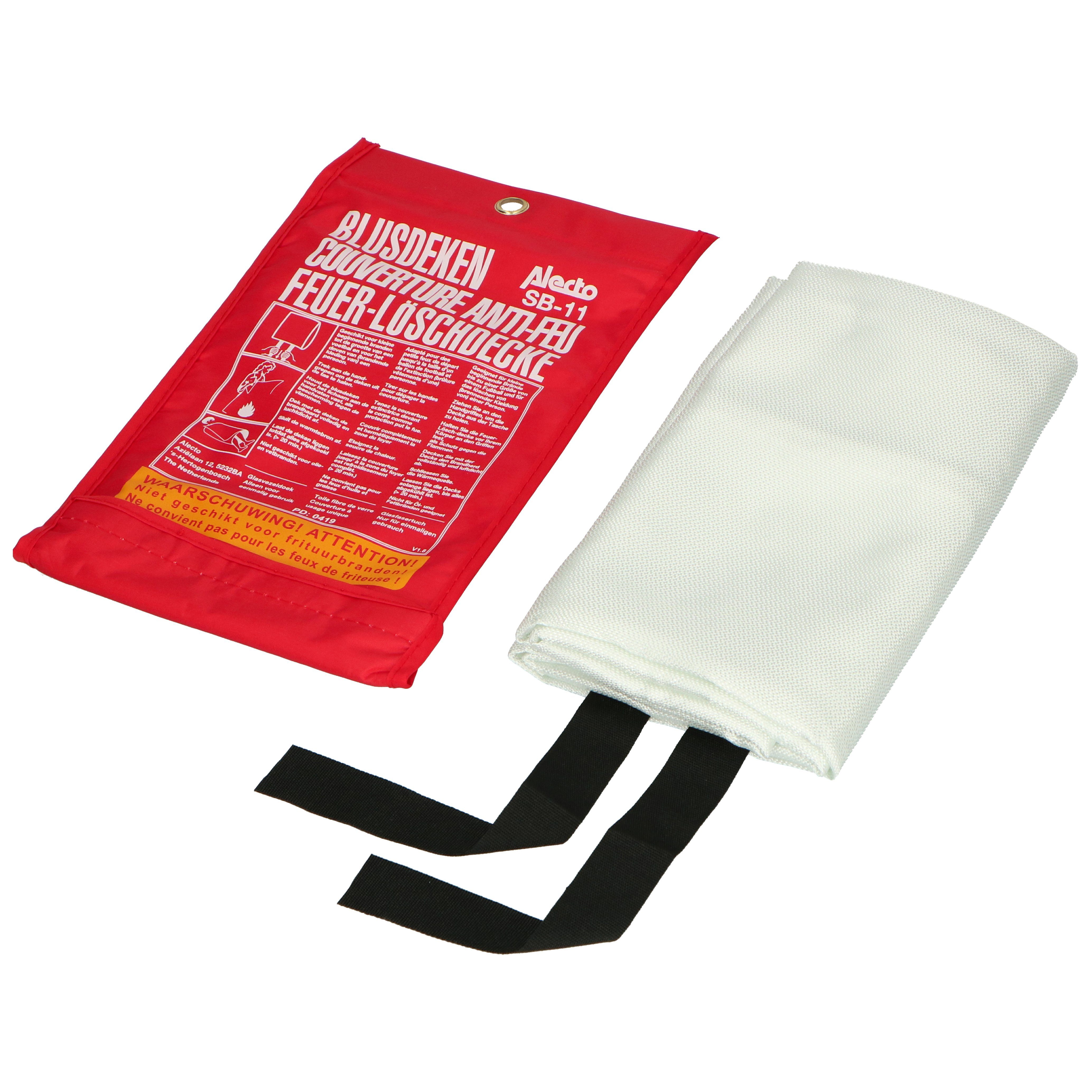 Alecto Löschdecke SB-11, 16x4 cm, (1-St), Löschdecke aus Glasfaser, Brandschutz, 100x100cm