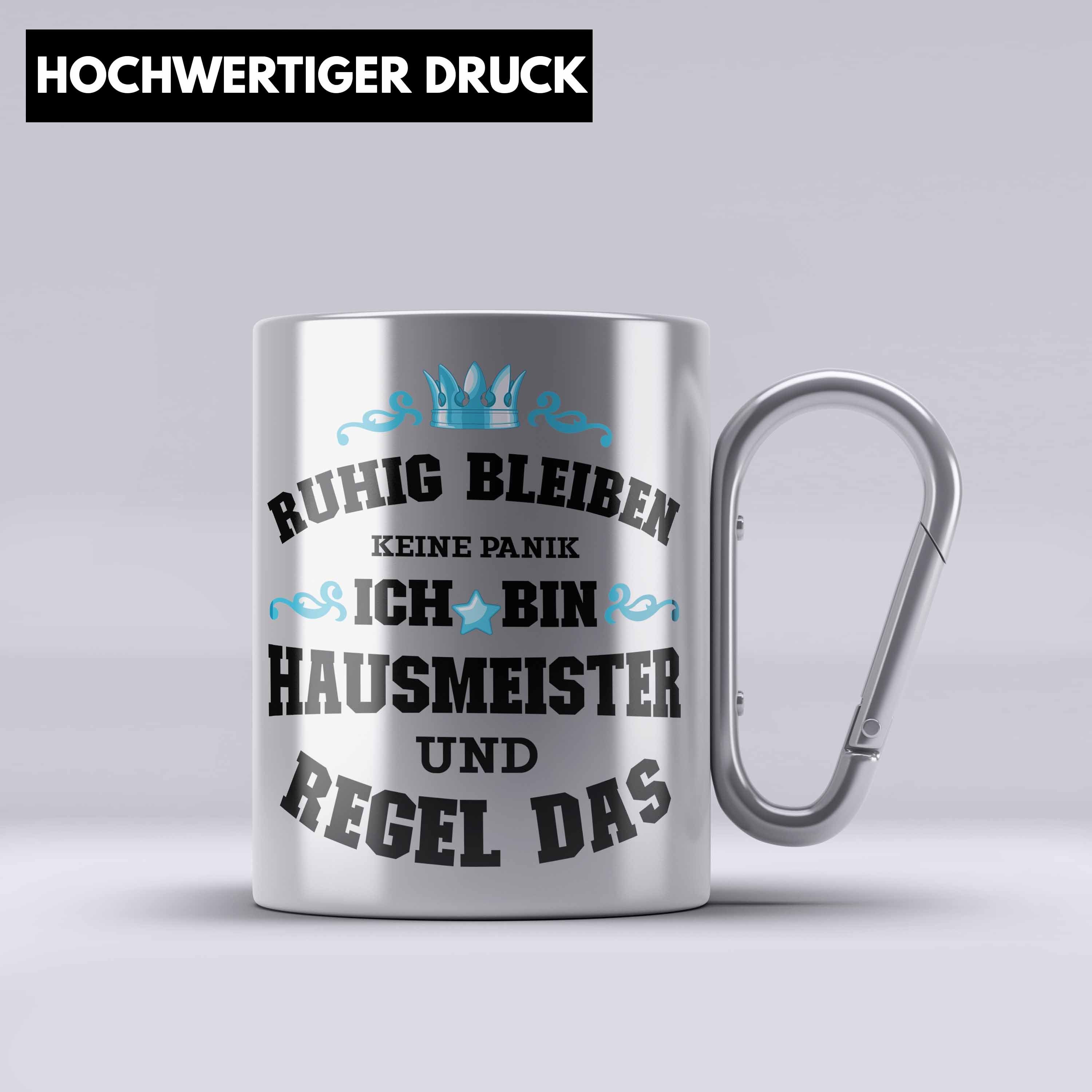 Lustig Geschenke Silber Haustechn Trendation Lustiges Spruch Tasse Edelstahl Thermotasse Hausmeister