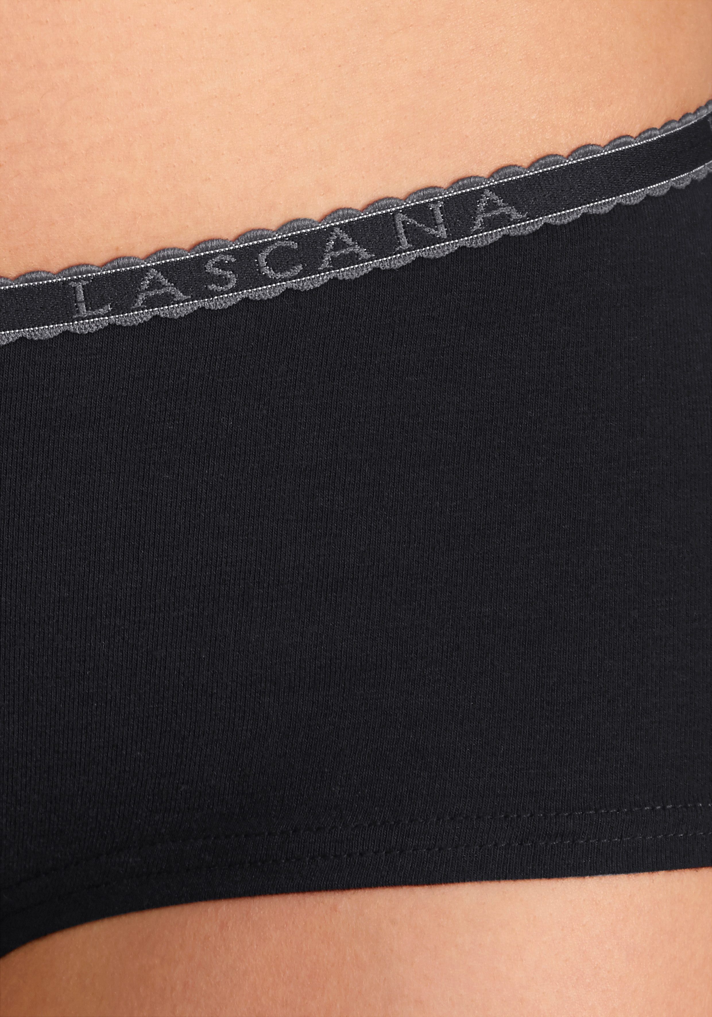LASCANA Panty (4er-Pack) aus elastischer Baumwoll-Qualität