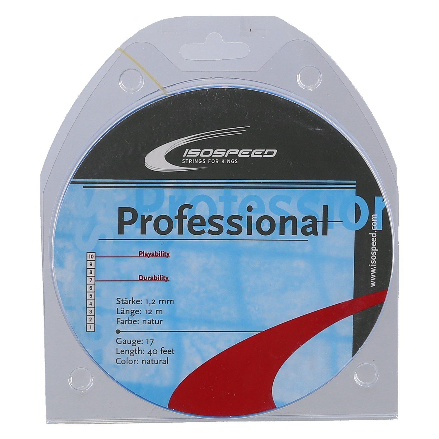 Isospeed Tennissaite Professional Classic (Armschonung+Touch) natur 12m Set, Saitendicke: 1.20