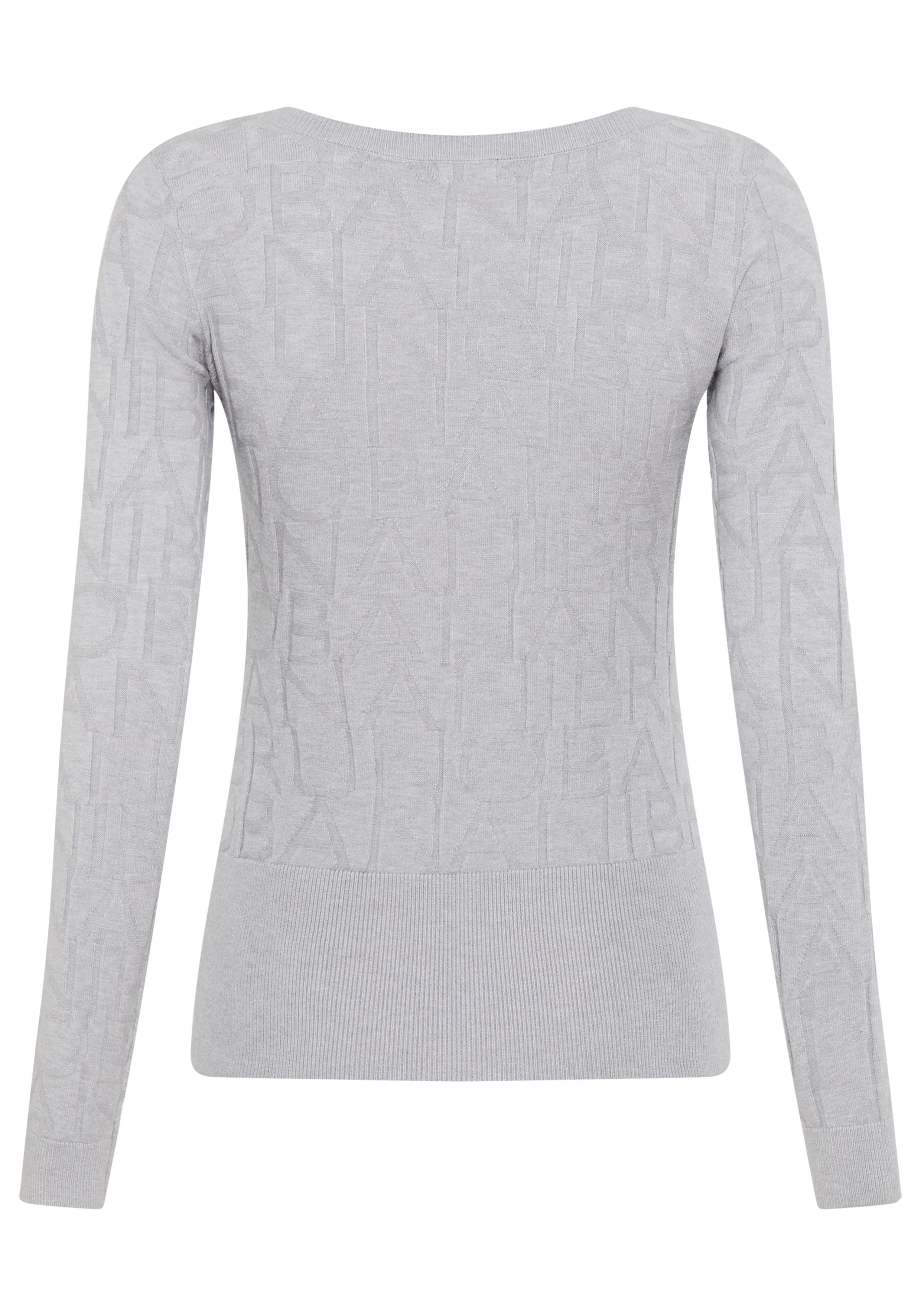 Bruno Banani Strickpullover mit Marken-Strickmuster