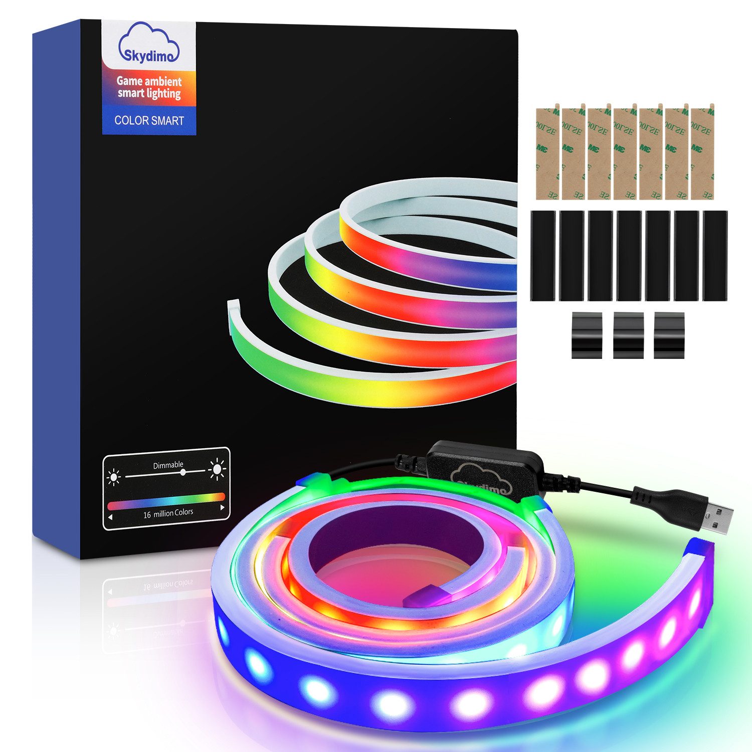 Randaco LED-Streifen LED Stripe USB PC Backlight Streifen Farbwechsel LichtBand Beleuchtung