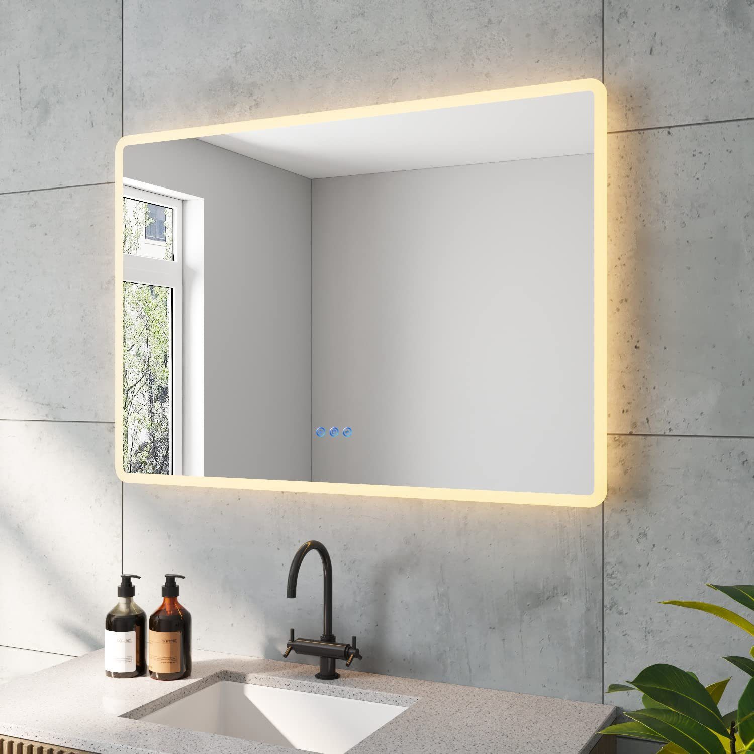 aqua batos LED-Lichtspiegel Badspiegel Led Spiegel Badezimmer Spiegel mit  Beleuchtung