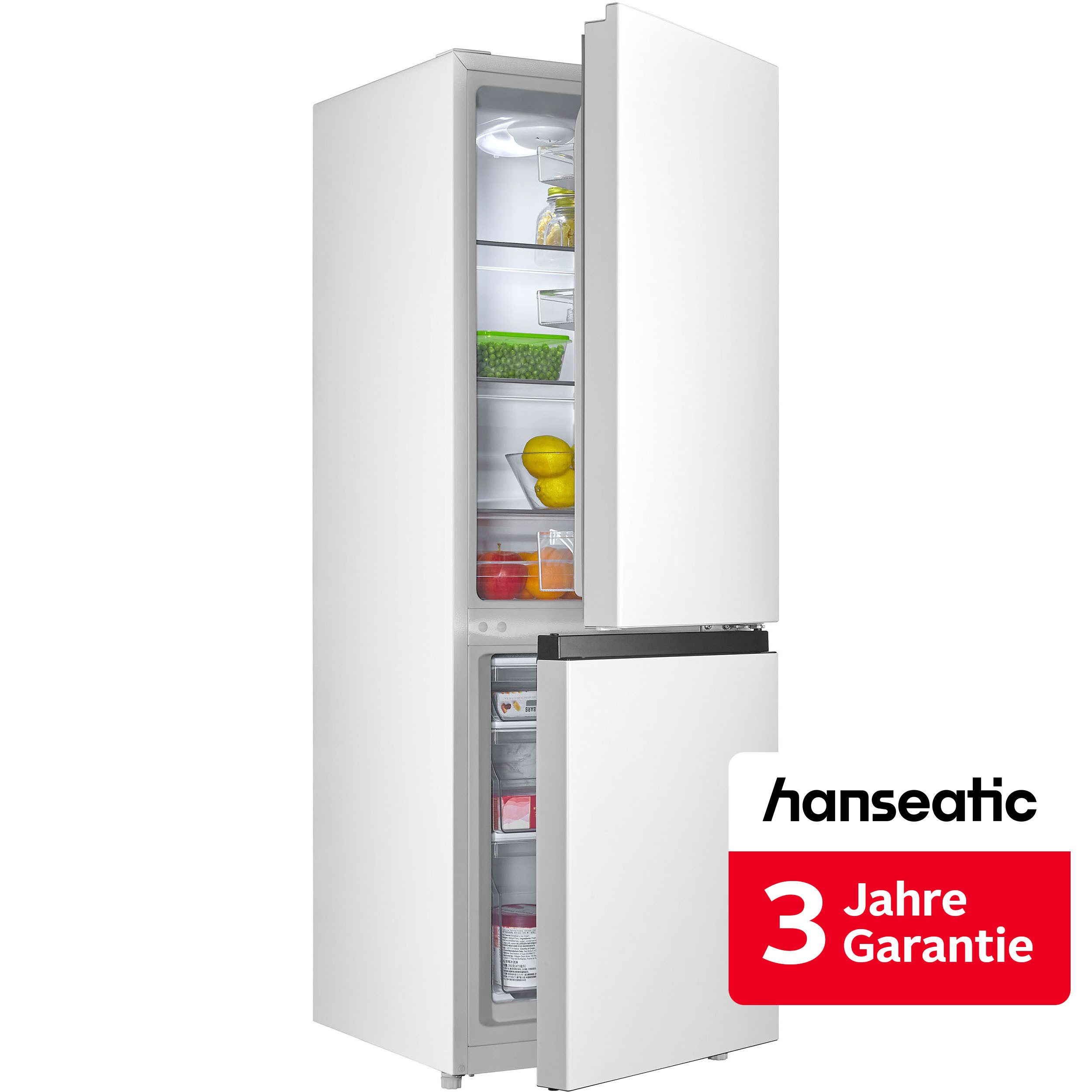 Hanseatic Kühl-/Gefrierkombination HKGK14349DW, 143 cm hoch, 49,5 cm breit, inkl. 3 Jahre Herstellergarantie