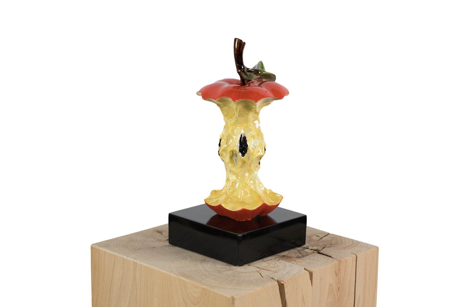 KUNSTLOFT 15x30x15 Paradiesfrucht Kunststein handgefertigte Figur cm, Dekofigur Verbotene aus