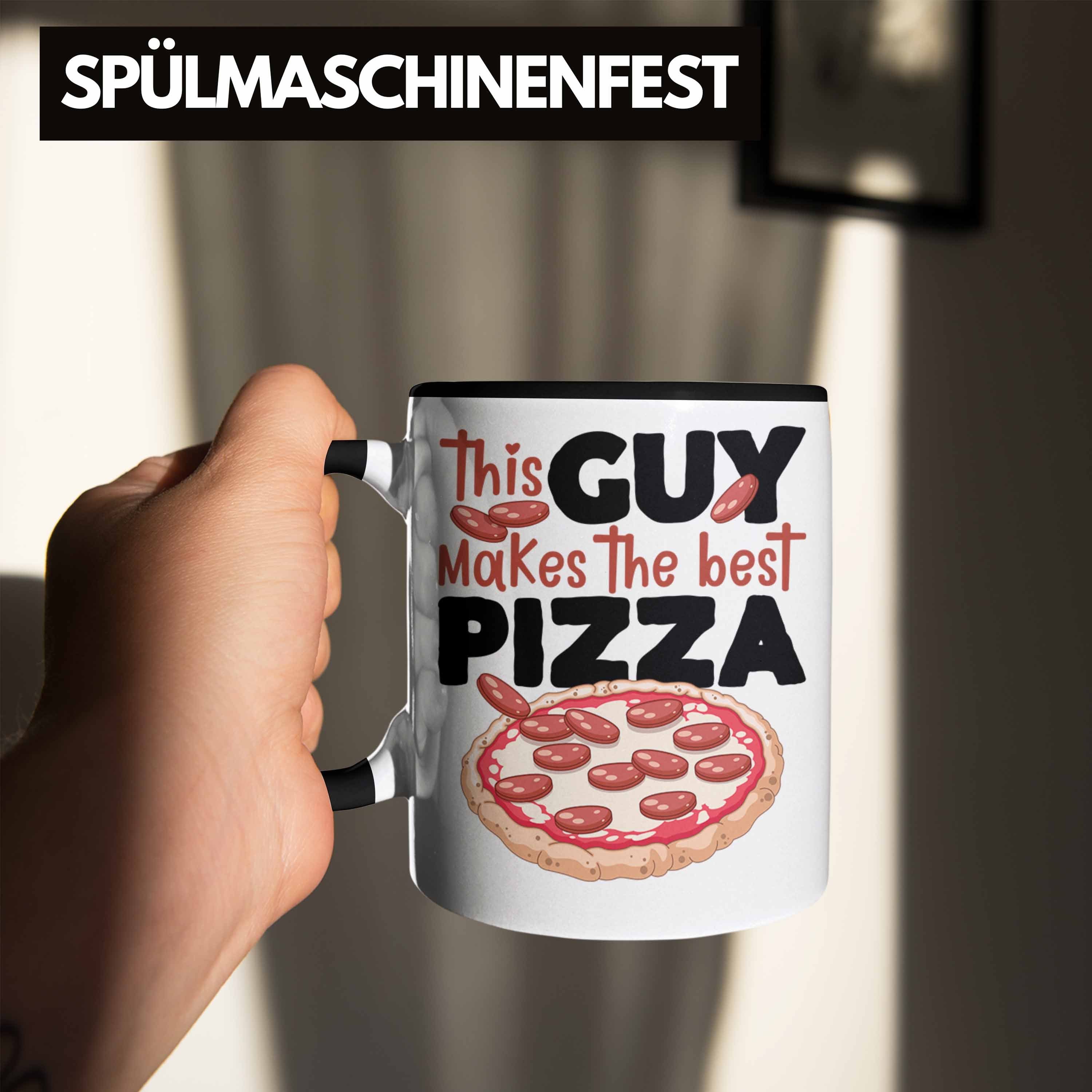 Tasse Spruch Geschenk Pizza Lustiger Geschenkidee Schwarz Trendation Pizzabäcker Tasse Beste