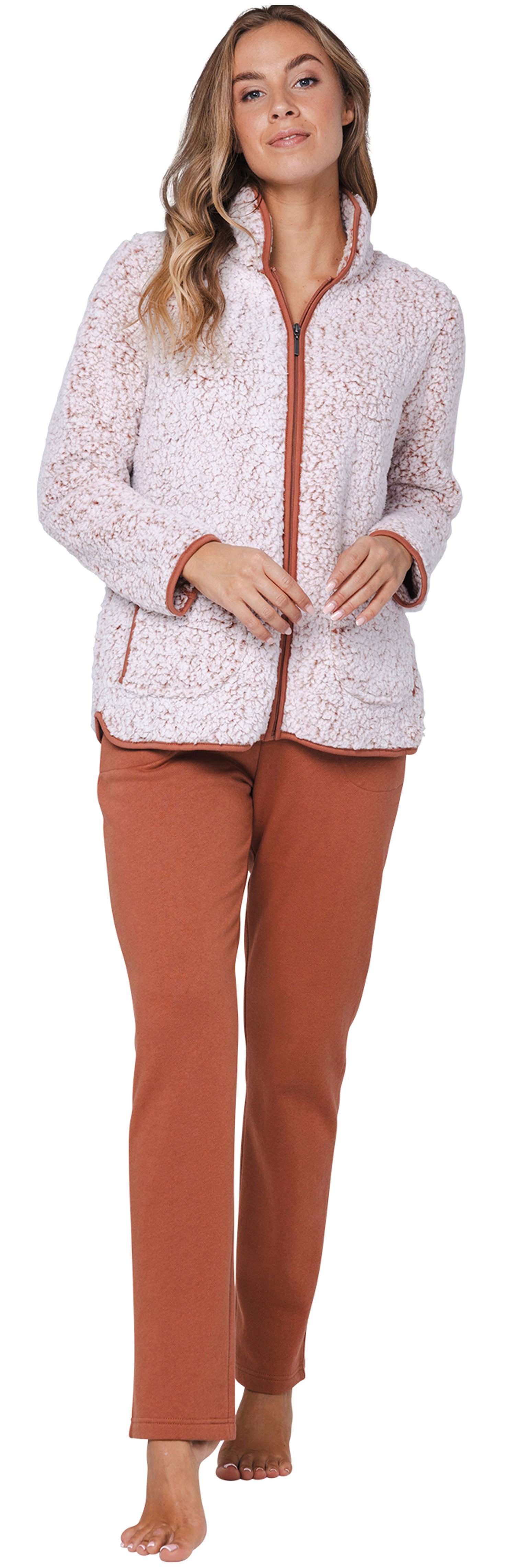 Hausanzug Modischer Damen Homewearanzug Fleece Qualität