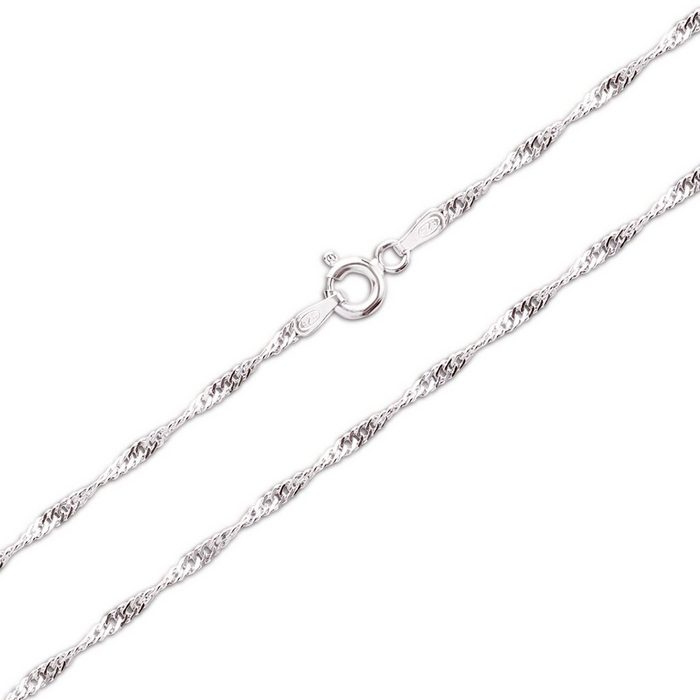 Schöner-SD Silberkette Singapurkette 1 8mm Halskette gedreht Damenkette 925 Silber