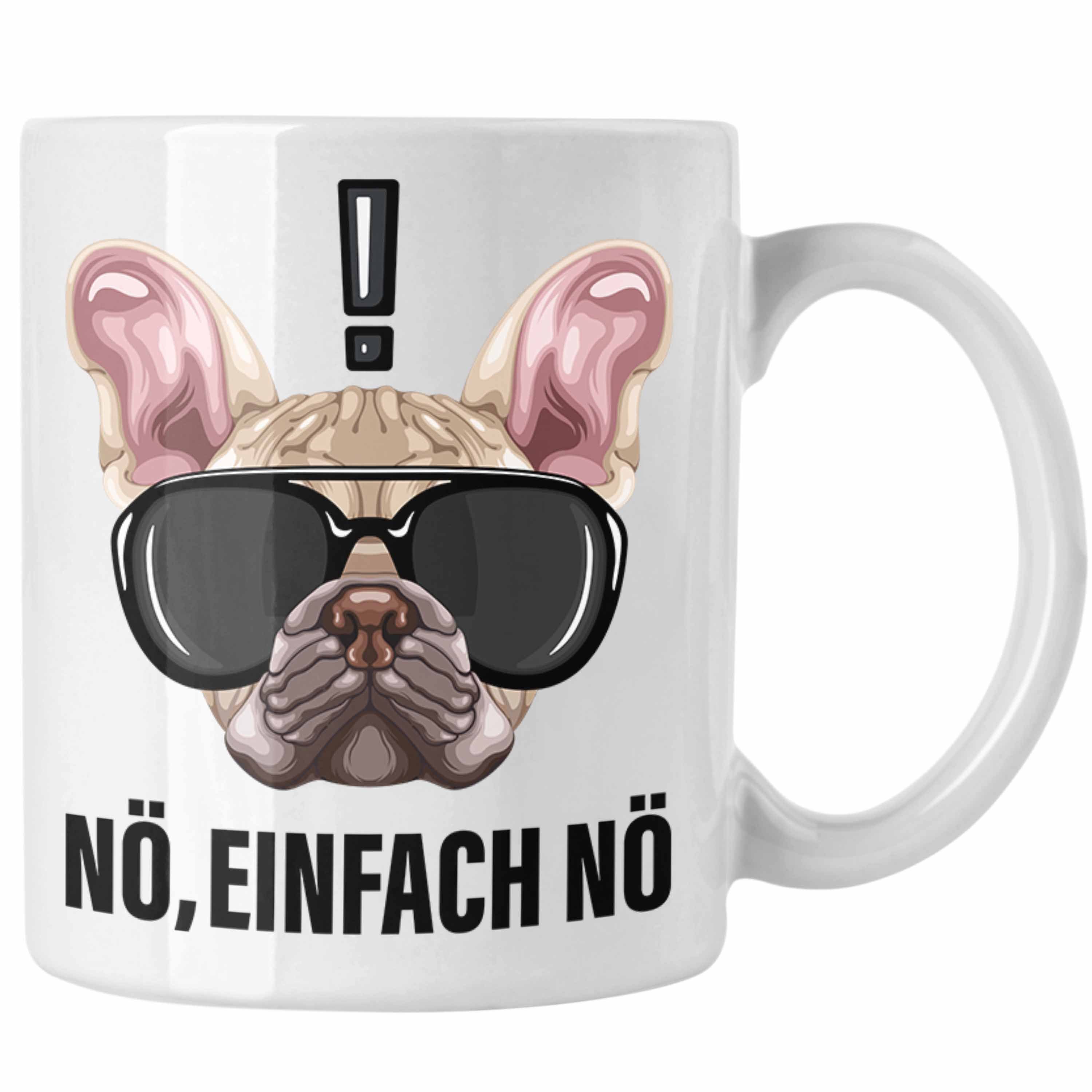 Trendation Tasse Nö Einfach Tasse Freun Weiss für Nö Mops-Besitzer Geschenk Kaffee-Becher für