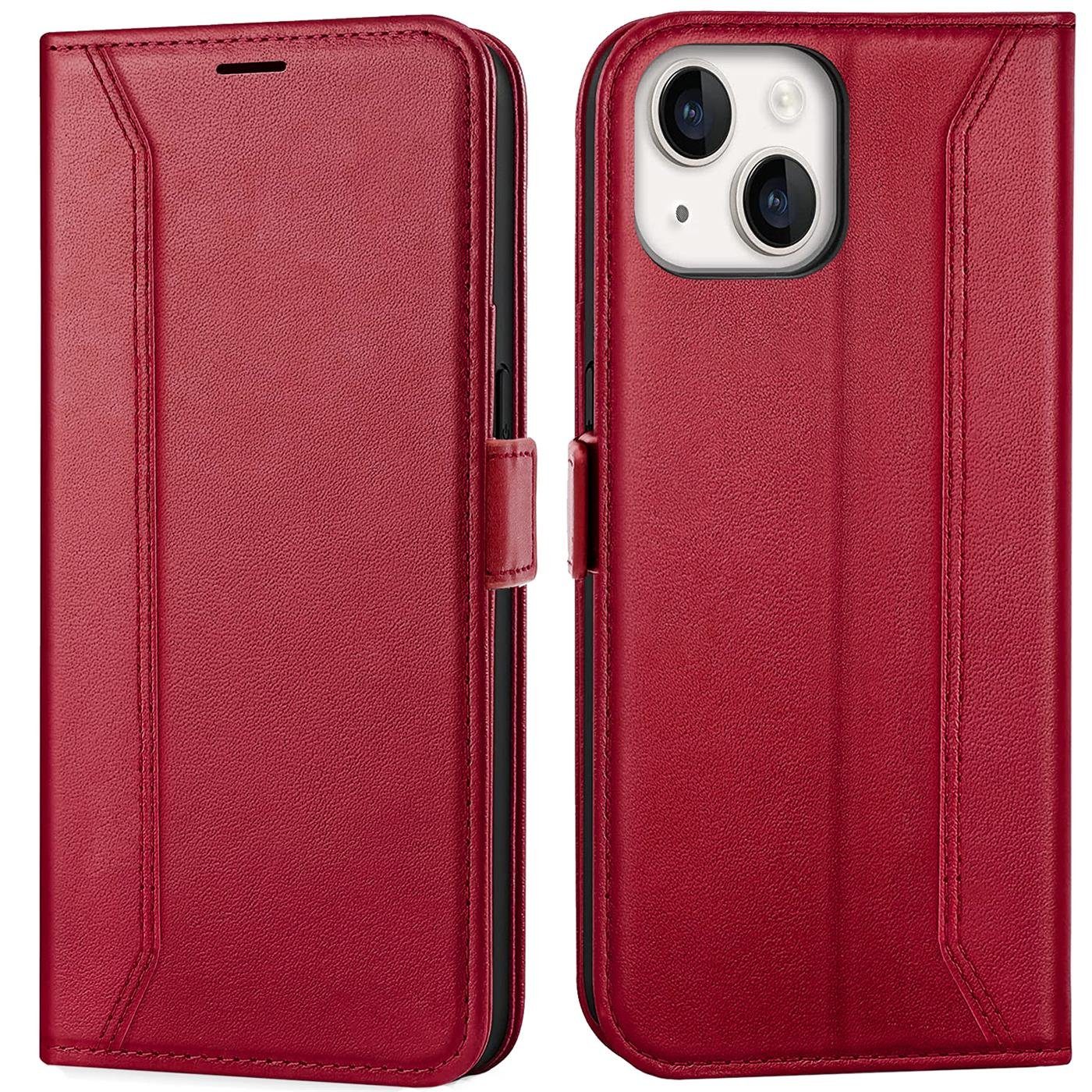 CoolGadget Handyhülle Book Case Elegance Tasche für Apple iPhone 14 6,1 Zoll, Hülle Magnet Klapphülle Flip Case für iPhone 14 Schutzhülle