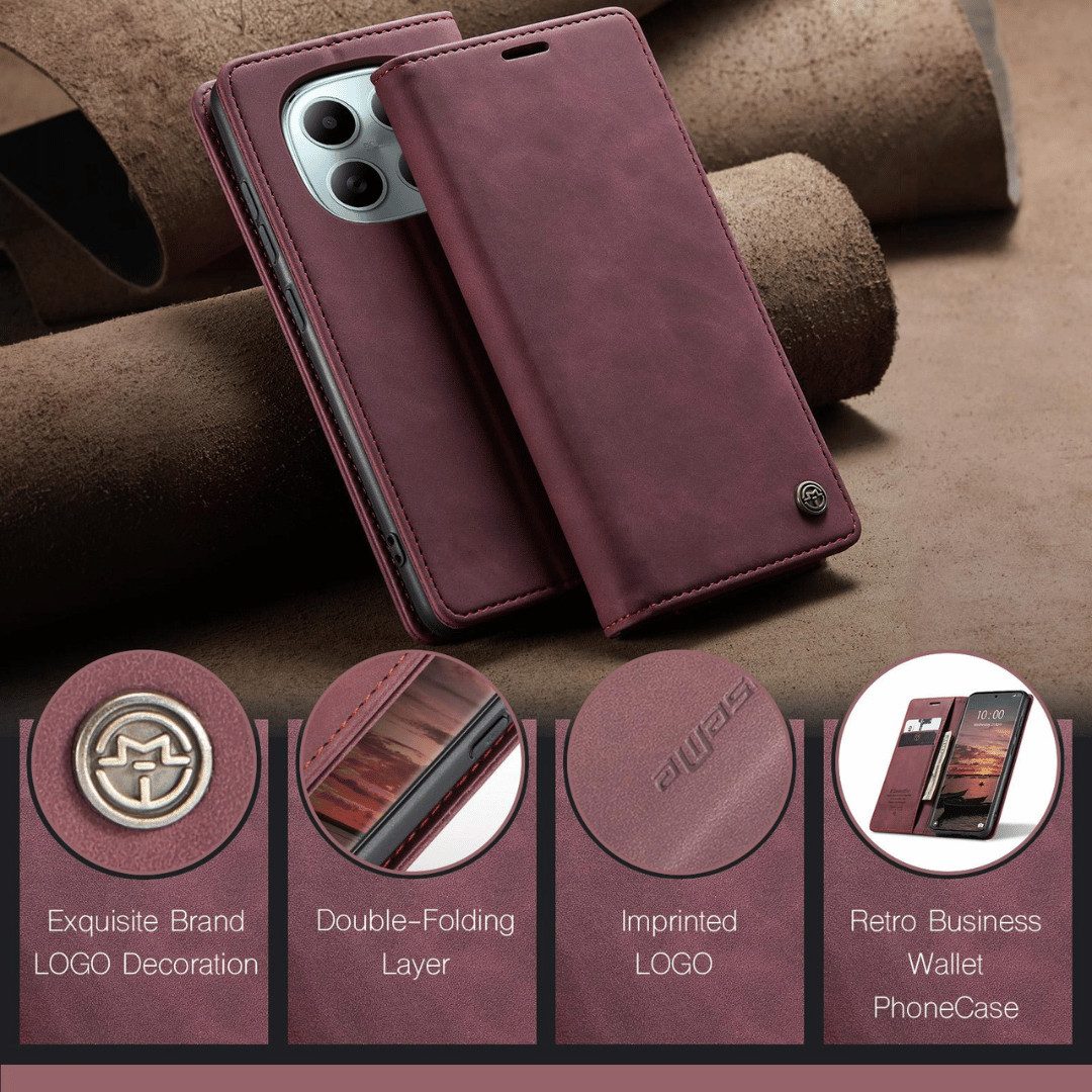 SmartUP Smartphone-Hülle für Xiaomi Redmi Note 15 / Pro / Pro+ 4G / 5G Klapphülle Tasche Case 6,83, Integrierte Standfunktion, zwei Kartenfächer – Bild 4 von 5