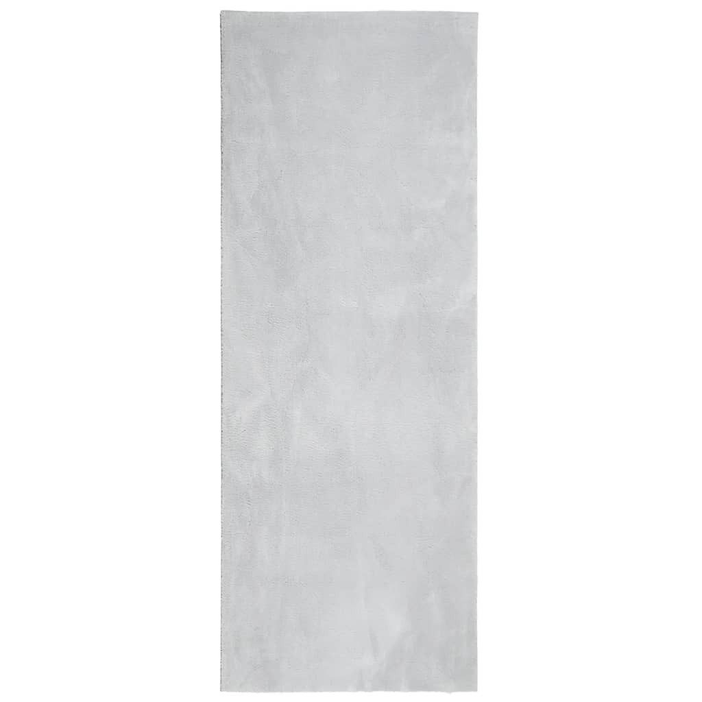 vidaXL Teppich Teppich HUARTE Kurzflor Weich und Waschbar Grau 80x200 cm, Rechteckig, Höhe: 200 mm
