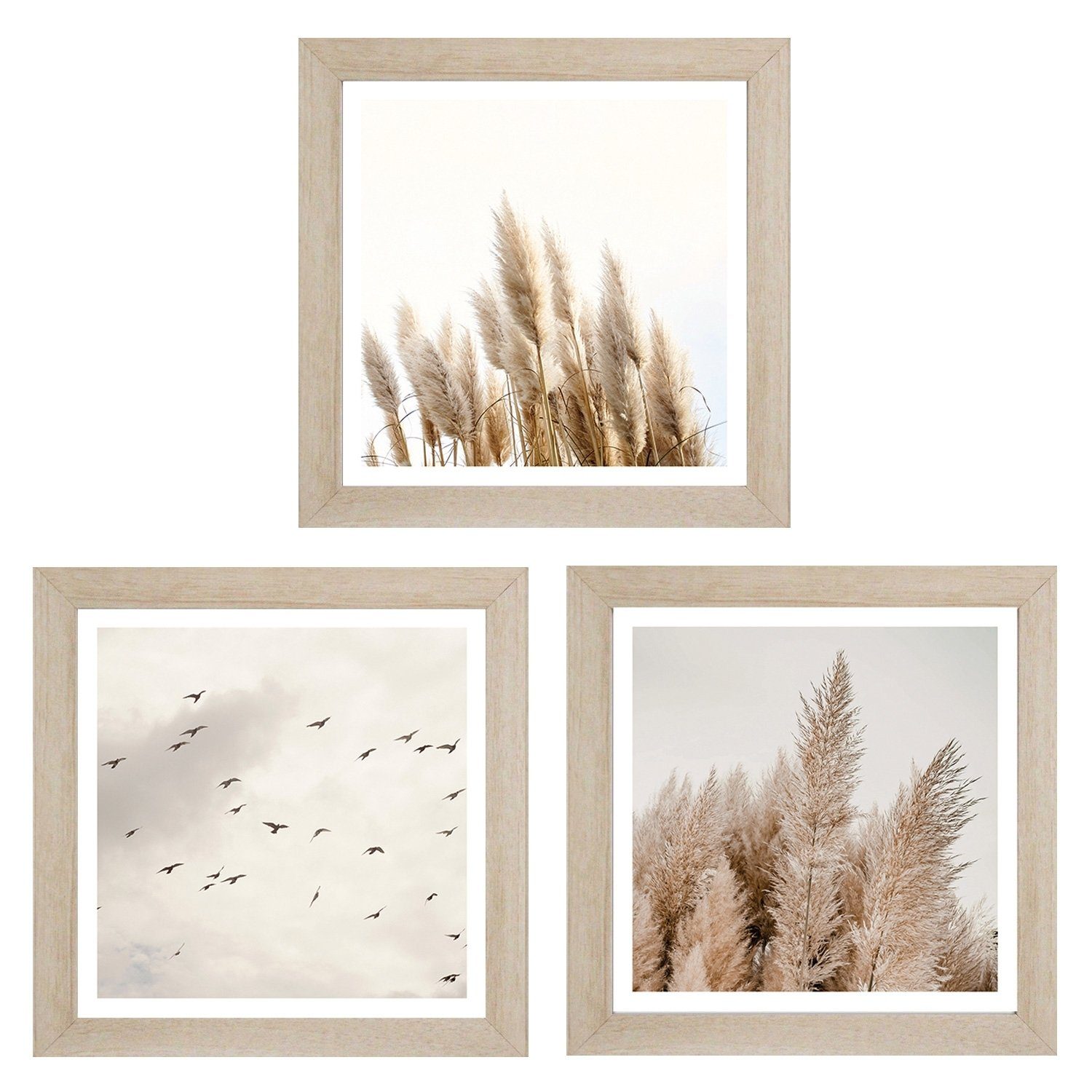 Wandbild 3er Bilderset ORI, Braun, B 23 cm günstig online kaufen