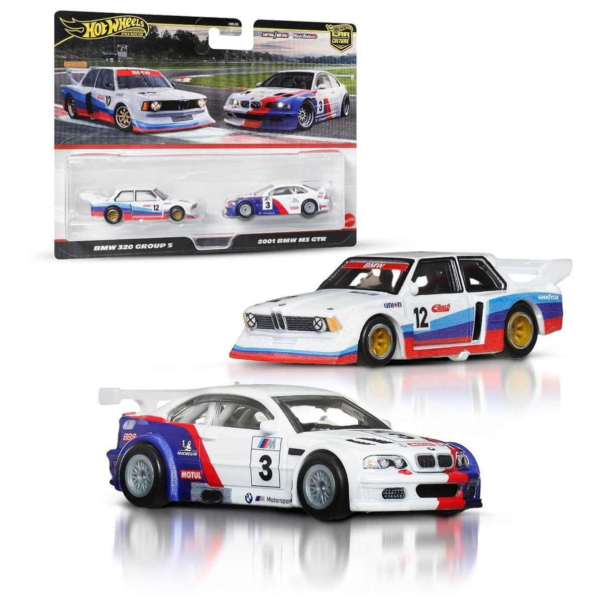 Mattel® Spielzeug-Auto Mattel JBK99 - Hot Wheels - Premium Car Culture 2er-Pack: BMW, 1:64