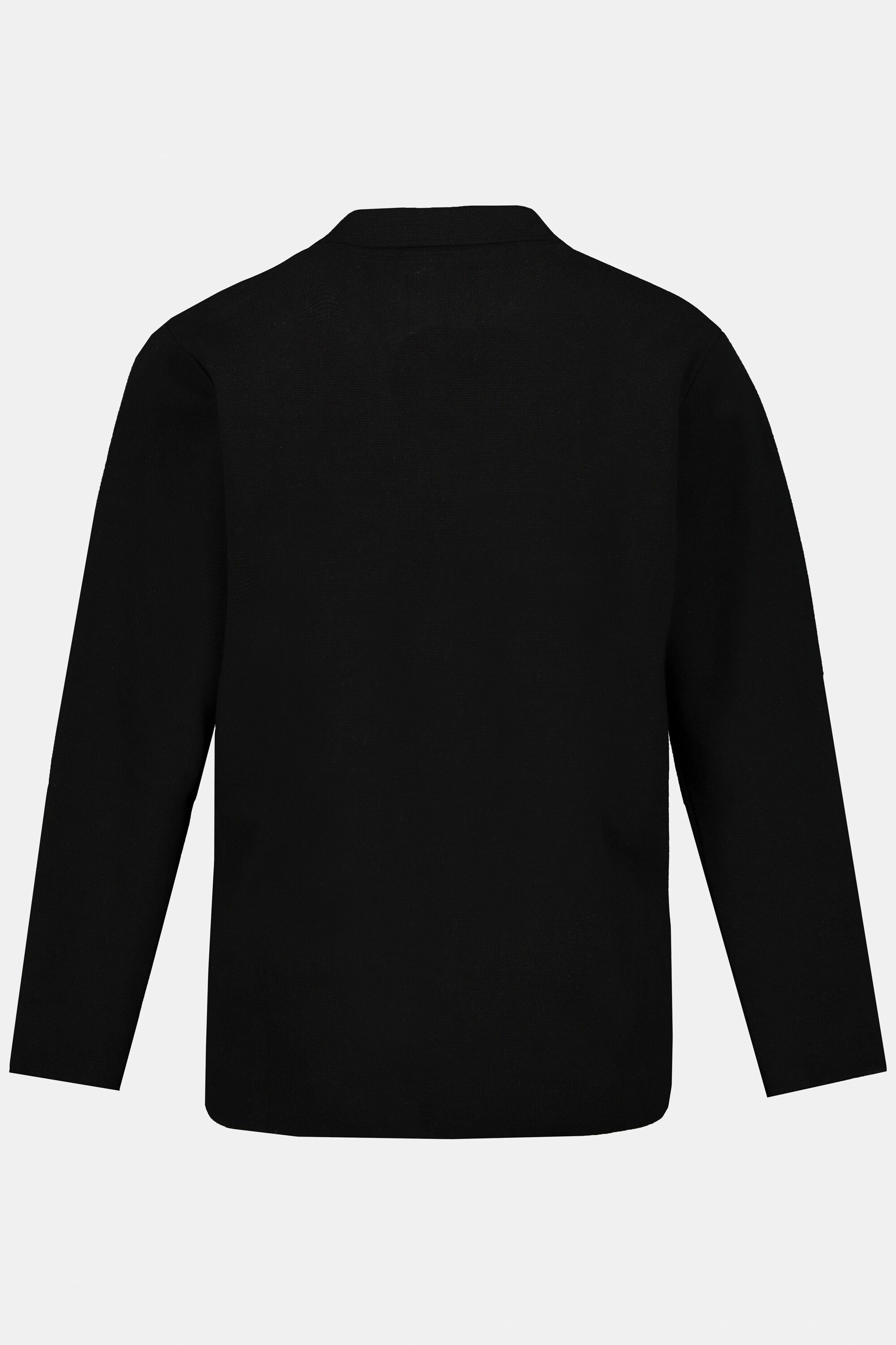 JP1880 Poloshirt Stricksakko schwarz Reverskragen FLEXNAMIC® Milano-Strick